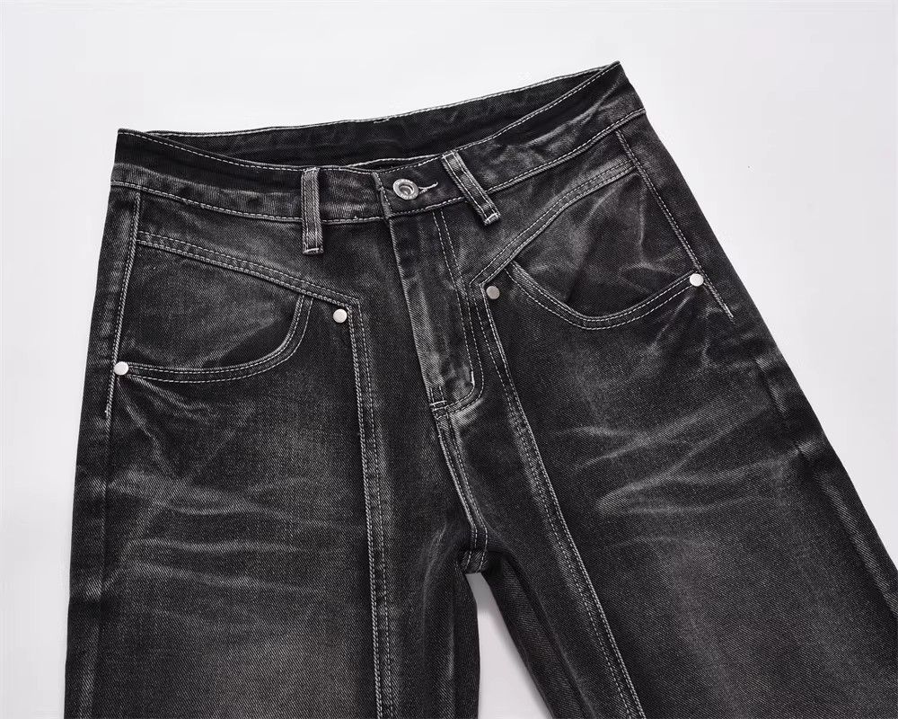 Japanese Brand × Jean Fashion personality washed distressed wide-leg jeans for men Size US 32 / EU 48 - 3 Thumbnail