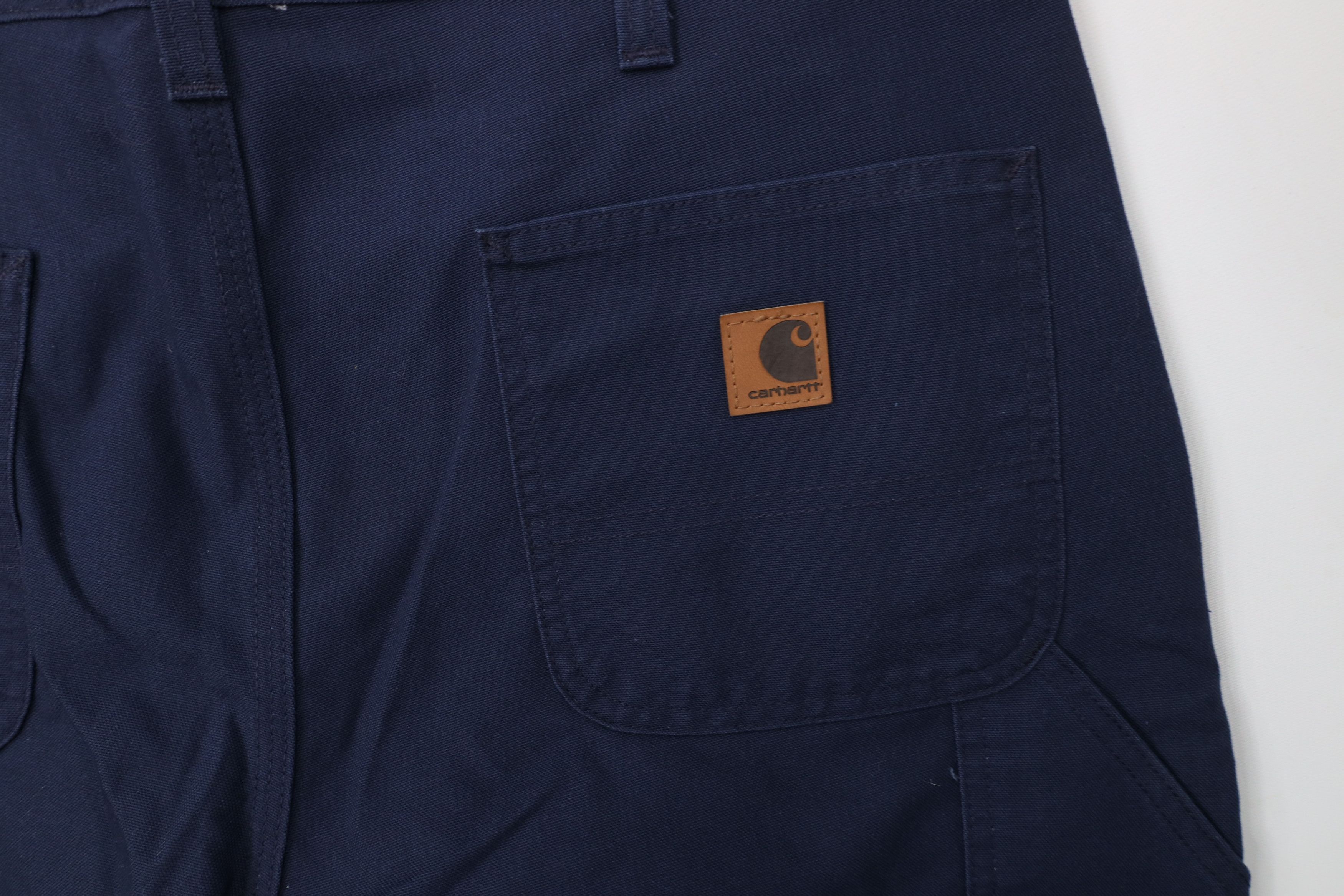 Carhartt × Vintage Vintage Carhartt Dungaree Wide Leg Canvas Pants Navy Blue Size US 38 / EU 54 - 14 Thumbnail