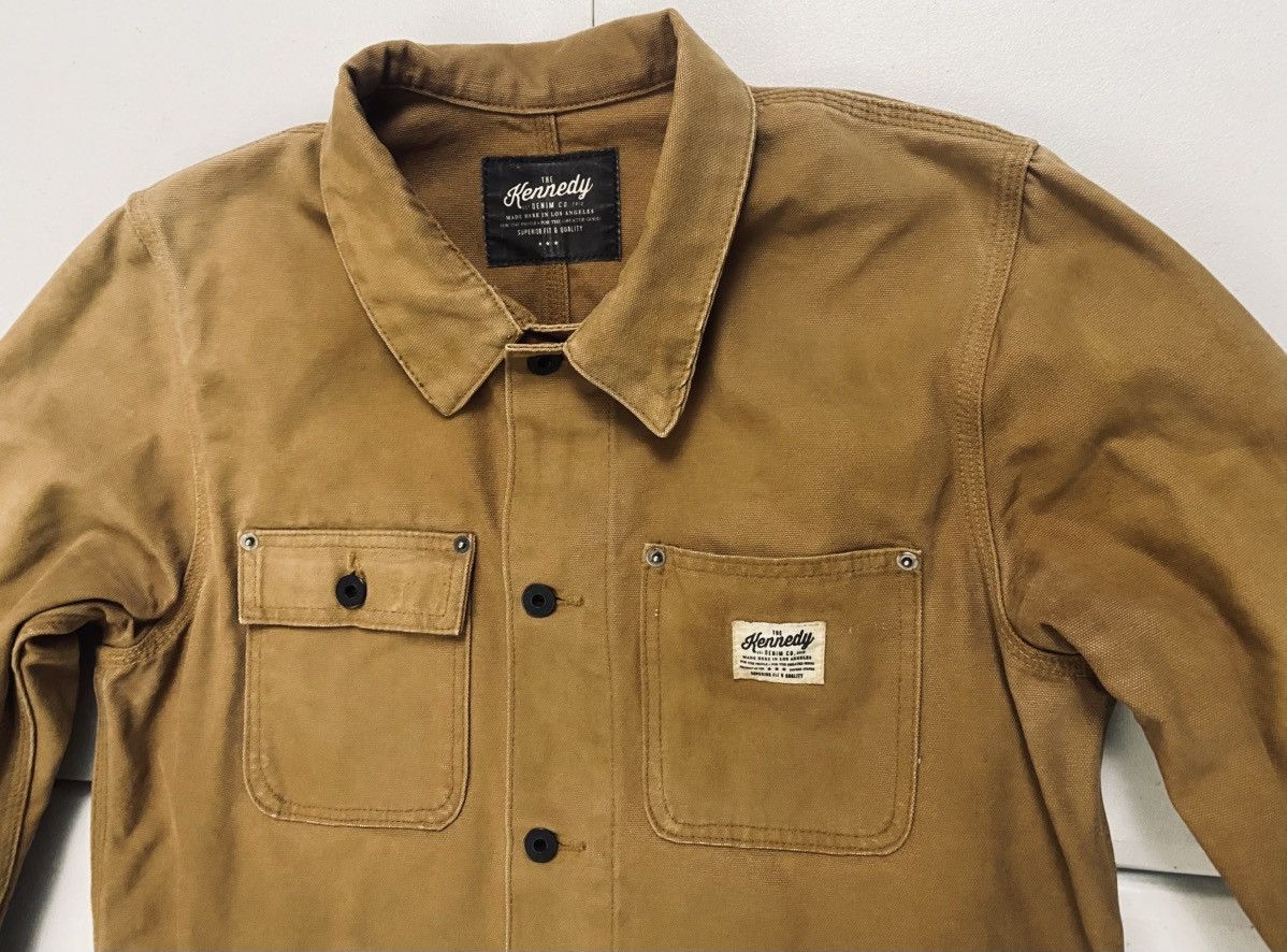 Other Kennedy Denim Co LA Brown 13oz Duck Canvas Chore Coat L VGC Size US L / EU 52-54 / 3 - 6 Thumbnail