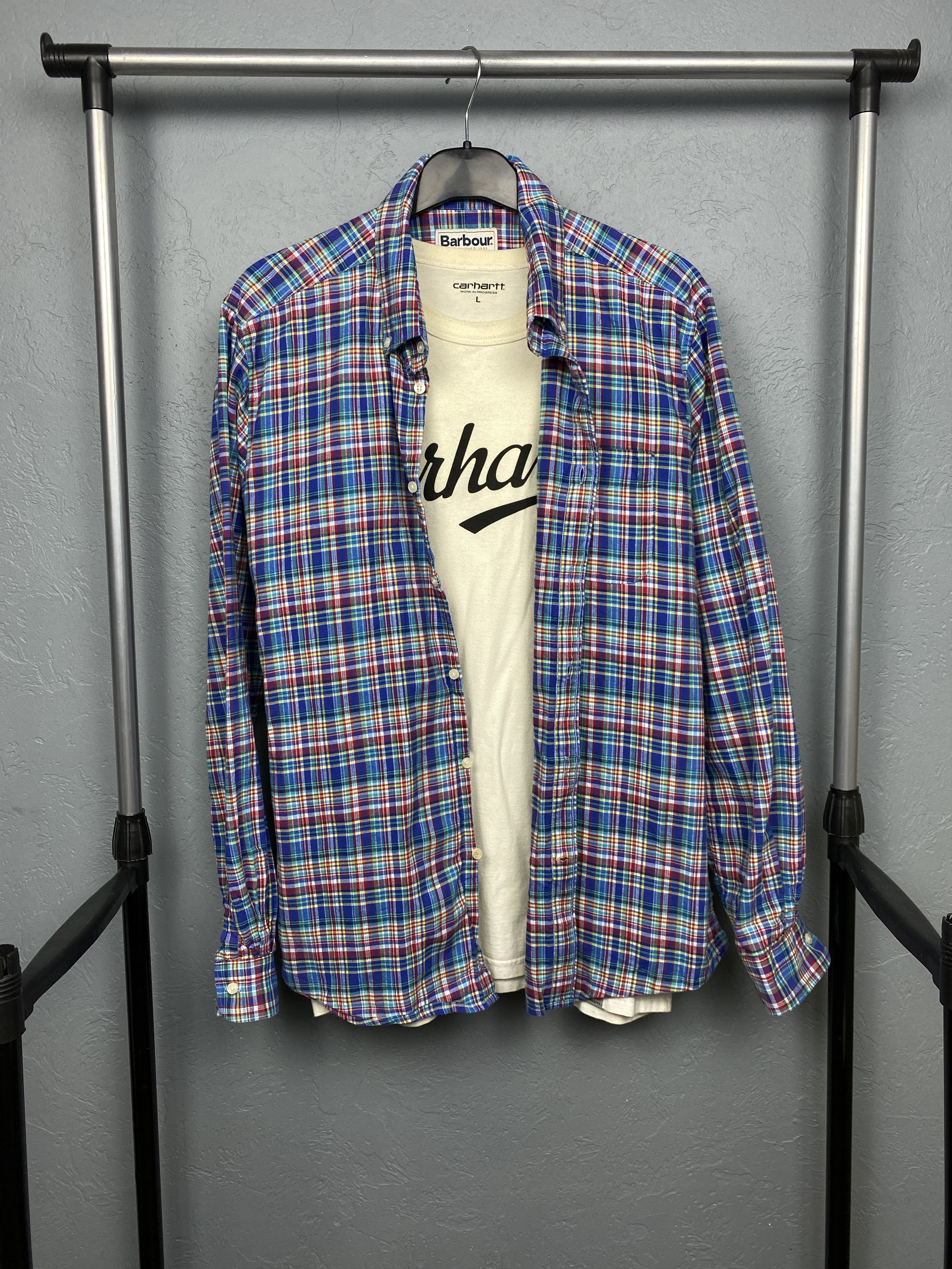 Barbour Barbour Mens Long Sleeve Plaid Shirt Size US L / EU 52-54 / 3 - 1 Thumbnail