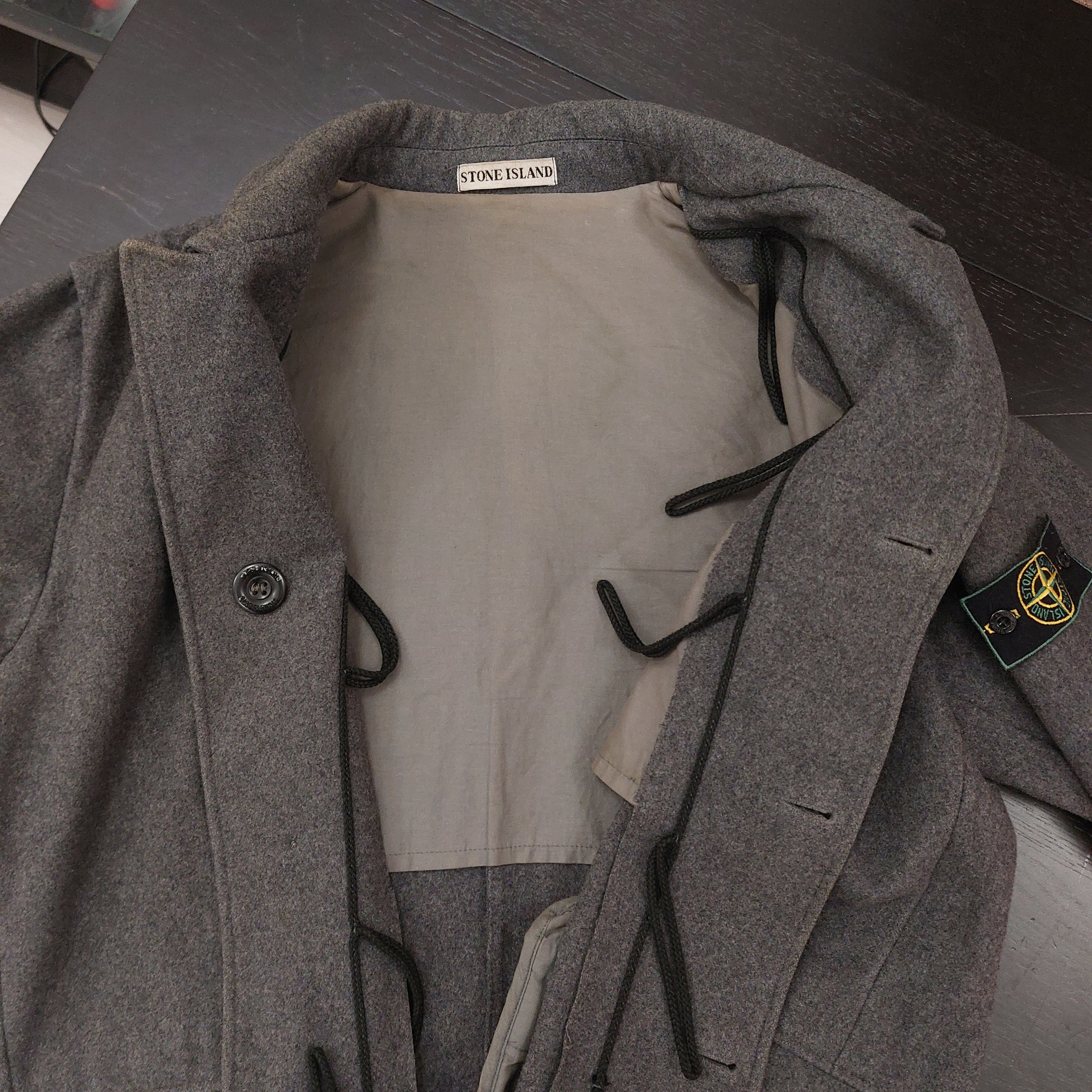 Stone Island Stone Island Vintage Wool field Jacket Grey XL green badge Size US XL / EU 56 / 4 - 11 Thumbnail