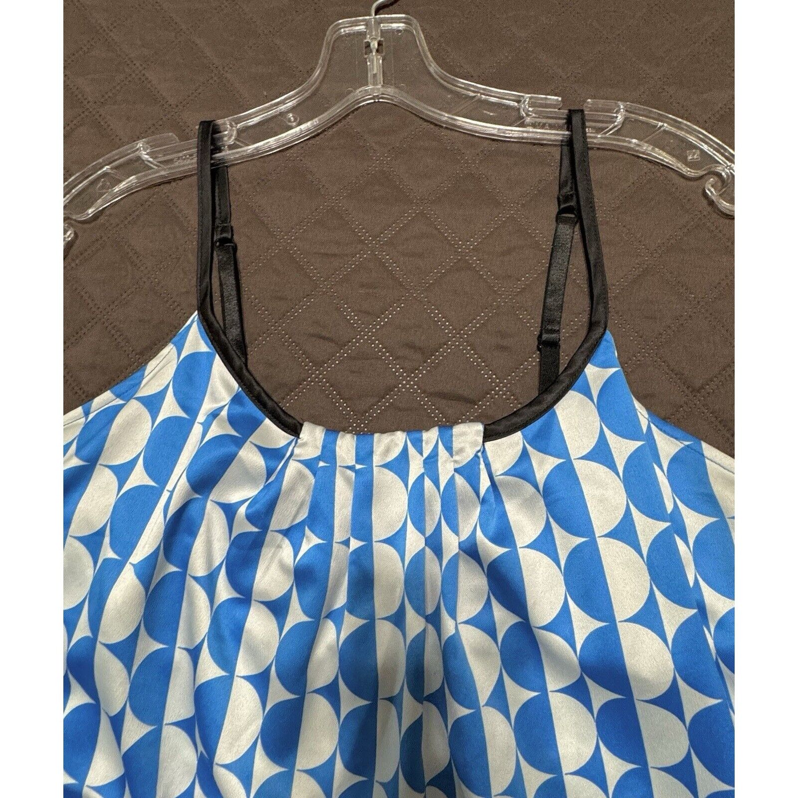 Other New York & Company Women's Blue/White Spaghetti Strap Top M Size M / US 6-8 / IT 42-44 - 3 Thumbnail