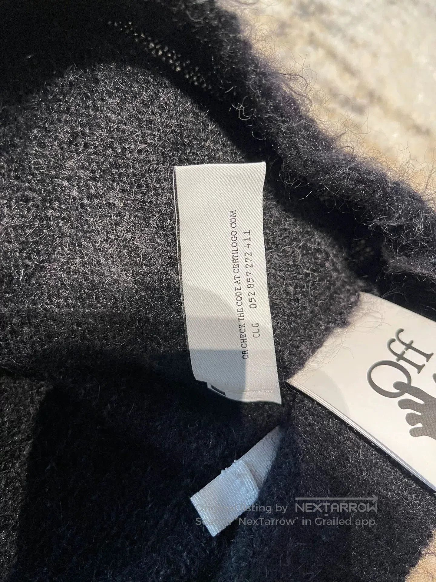 Off-White off white mohair logo sweater. Size XL / US 12-14 / IT 48-50 - 6 Thumbnail