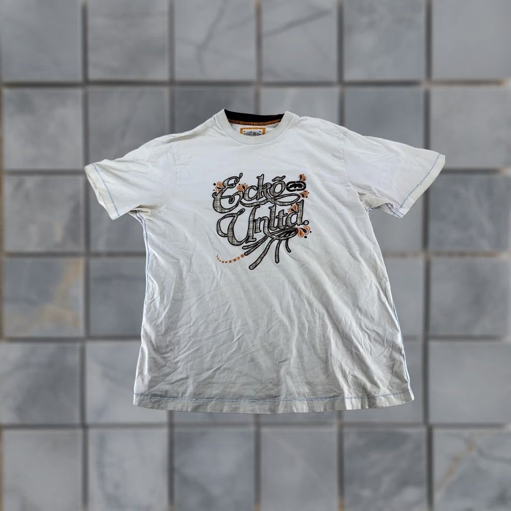 Ecko Unltd. Ecko Unltd T-Shirt Mens XL White Plaid Graphic Streetwear Hip Hop Tee Size US XL / EU 56 / 4 - 1 Thumbnail