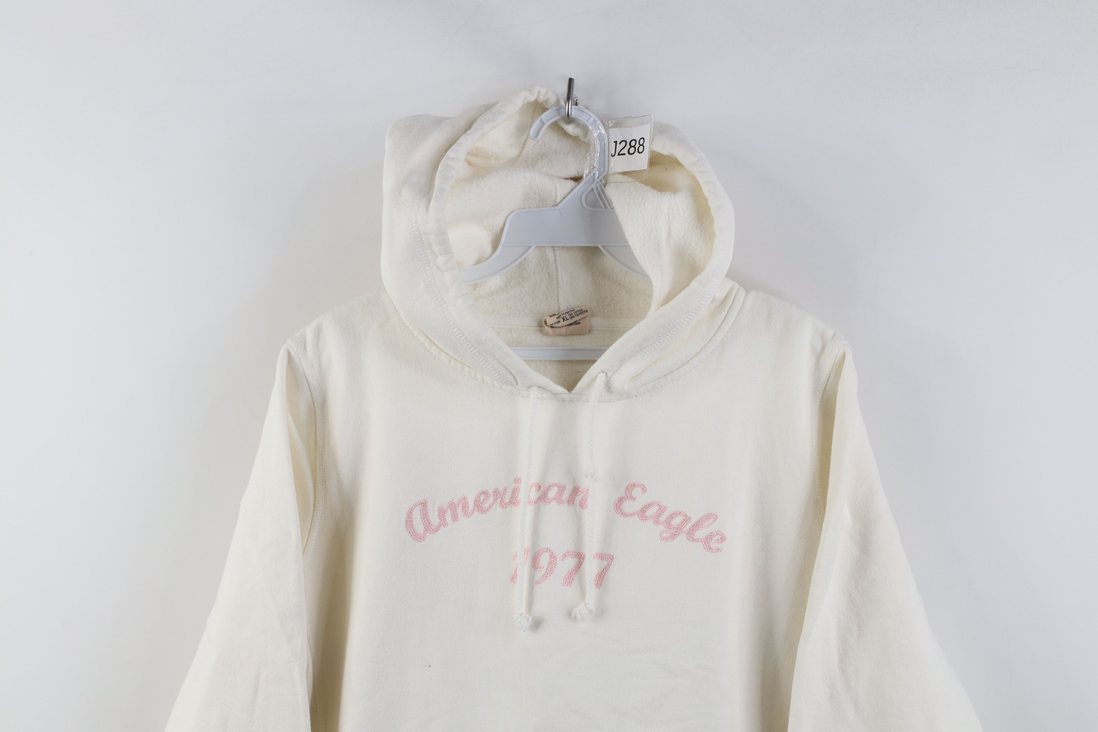 American Eagle Outfitters Vintage 90s Y2K American Eagle Chainstitch Hoodie White Size XL / US 12-14 / IT 48-50 - 2 Thumbnail