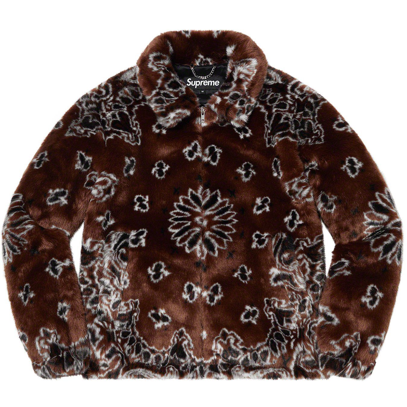 Supreme Supreme Bandana Faux Fur Bomber Jacket Brown Large | Grailed