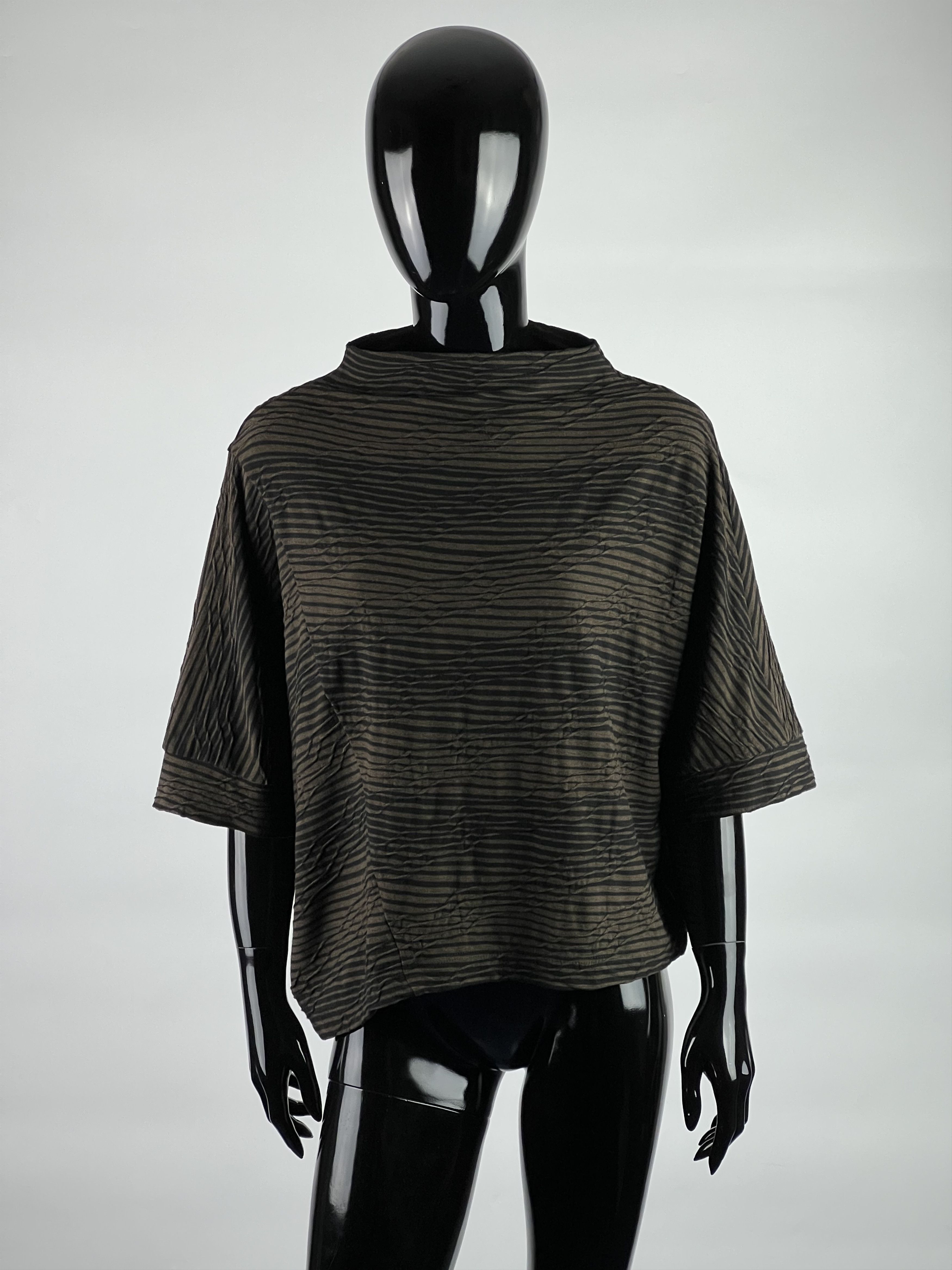 Designer OSKA Asymmetrical Striped Top Blouse Size 2 Size M / US 6-8 / IT 42-44 - 1 Thumbnail