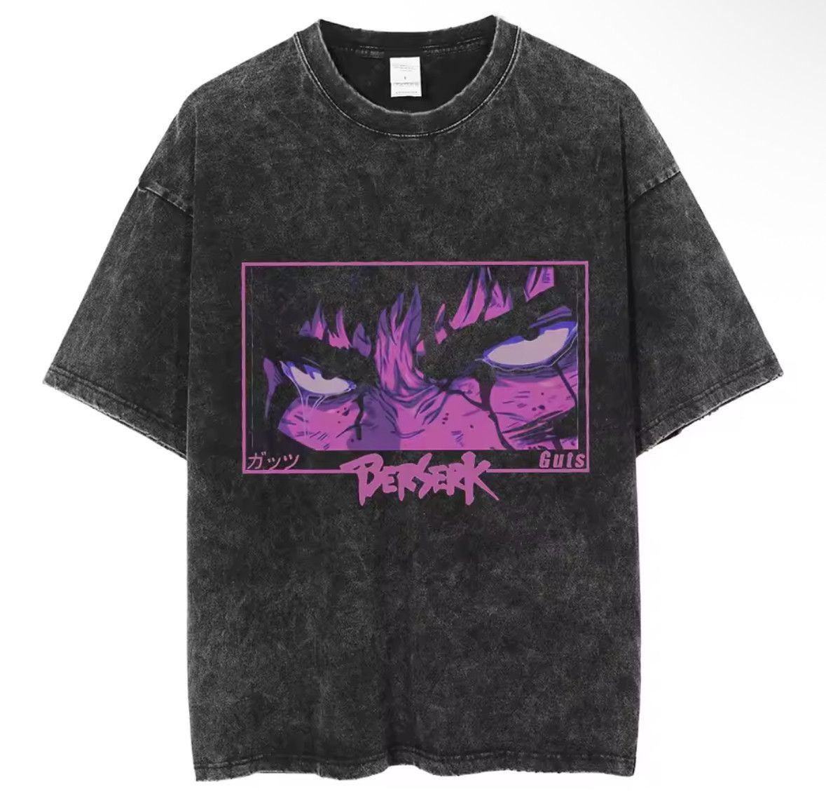 Japanese Brand Y2K Berserk Monster Eyes Print Washed Short Sleeve T-Shirt Size US M / EU 48-50 / 2 - 1 Thumbnail