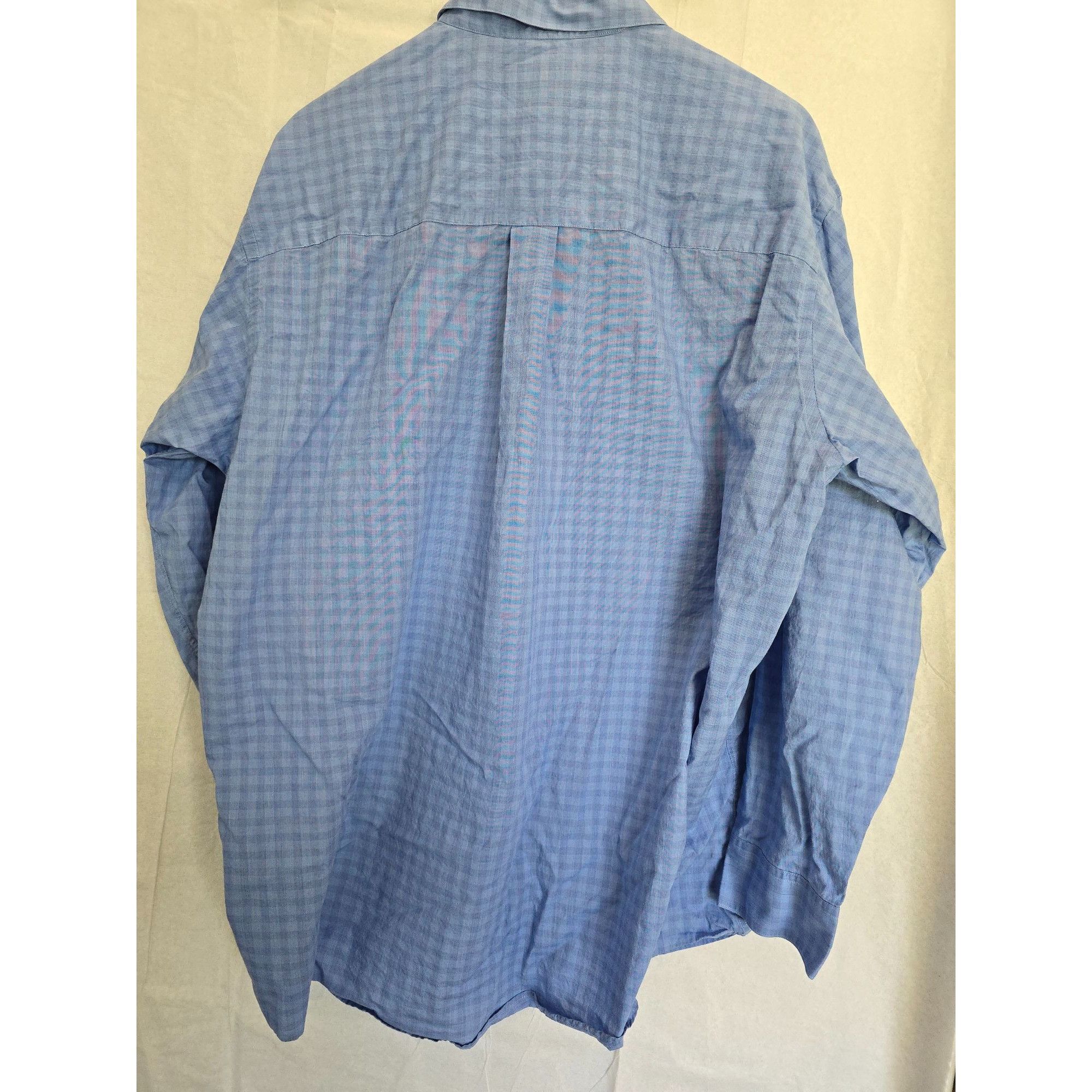 Joseph Abboud Joseph Abboud Men's Blue Checkered Dress Shirt 17.5 34/35 Lo Size US XL / EU 56 / 4 - 6 Thumbnail