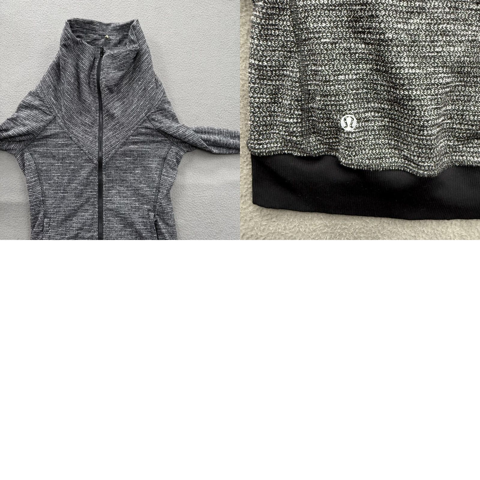 Lululemon Lululemon Jacket Womens 4 Gray Full Zip Knit Track Funnel Neck Running Athletic Size S / US 4 / IT 40 - 8 Thumbnail
