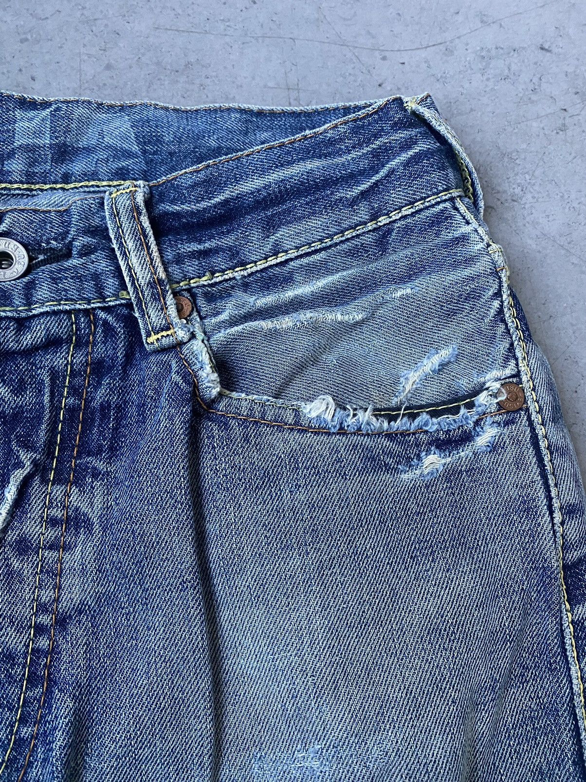 Evisu Evisu Ninja 🥷 Distressed Selvidge Casual Pants Veryrare Y2K Size US 30 / EU 46 - 4 Thumbnail