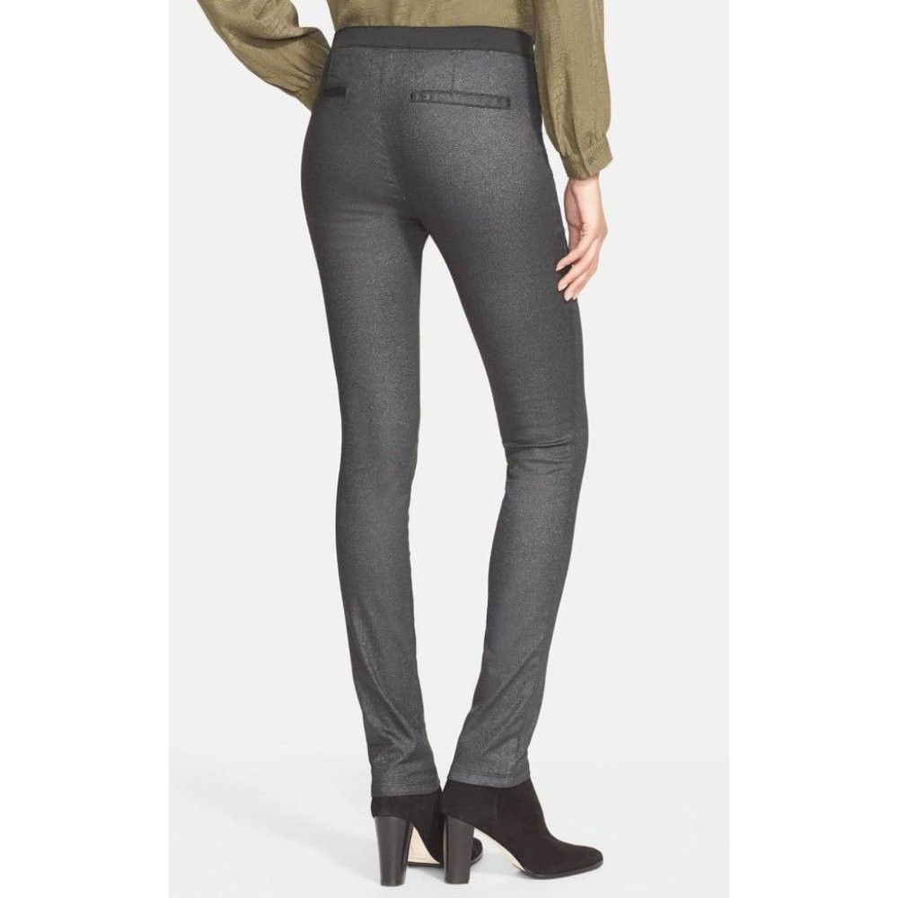 Zadig & Voltaire ZADIG & VOLTAIRE 34 US XS Pharly Shiny Leggings in Black Si Size 24" / US 00 / IT 34 - 2 Thumbnail