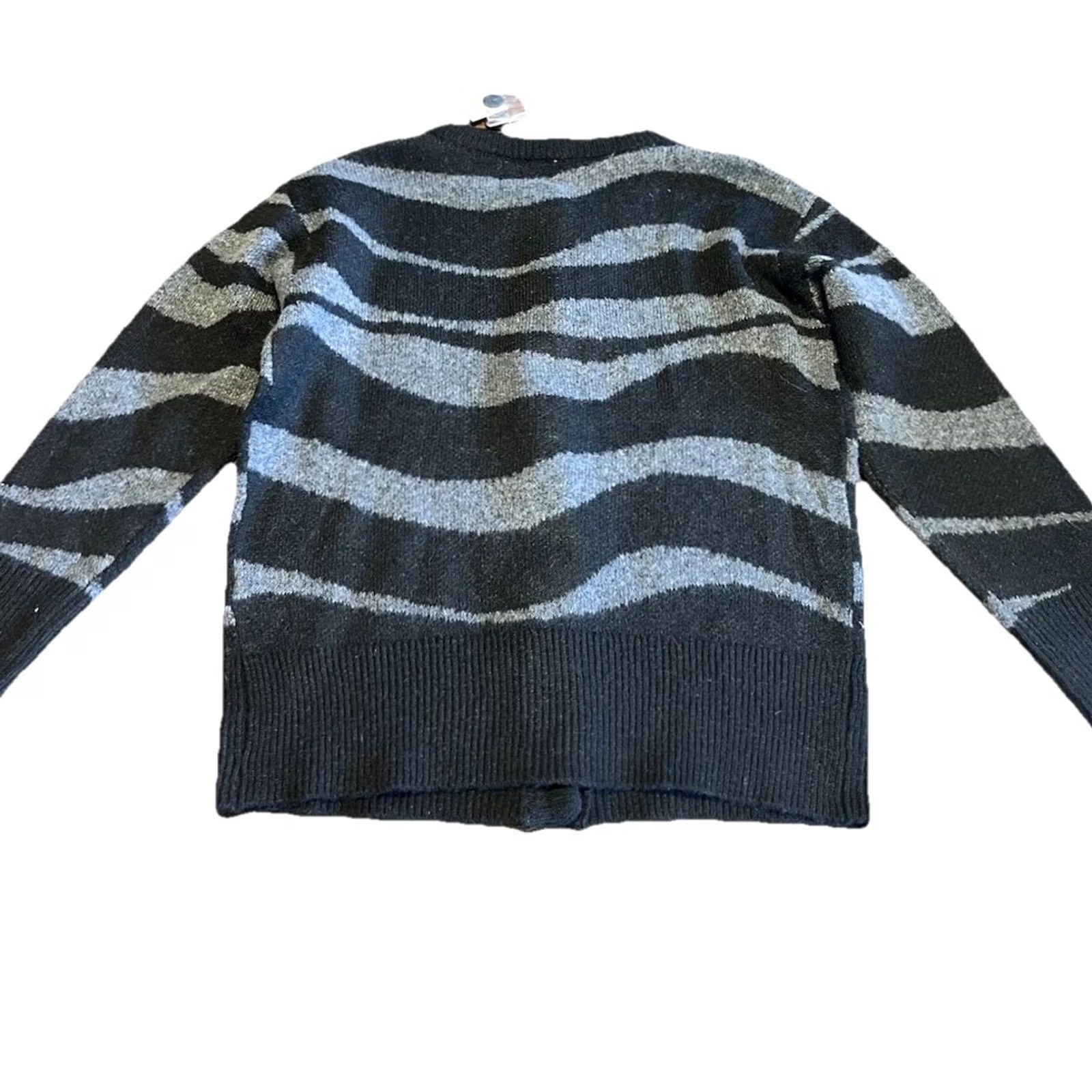 Vintage Wicked Cardigan Women XXS Black Button Crew Neck Striped Zebra Graphic NWT Target x Paul Tazewell Sweater Size XXS / US 00 / IT 34 - 4 Thumbnail
