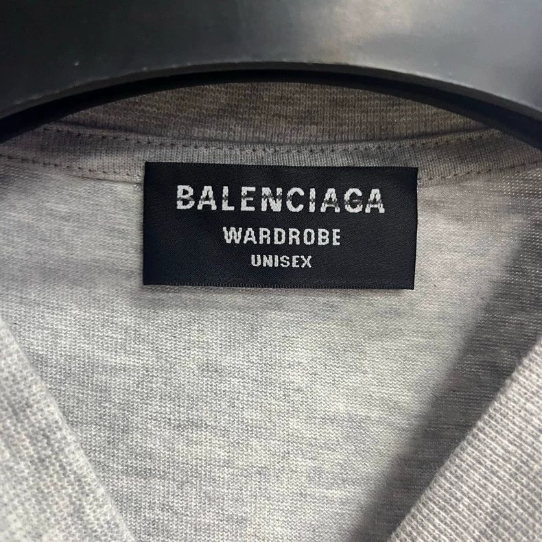 Balenciaga Balenciaga Black label grey cola embroidered logo round ne Size US S / EU 44-46 / 1 - 2 Thumbnail
