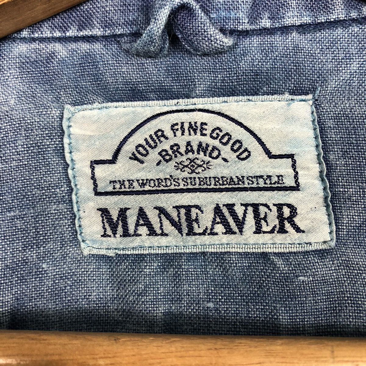 Japanese Brand 📌Vintage Denim Bomber Jacket Maneaver Issey Miyake Size US L / EU 52-54 / 3 - 18 Thumbnail