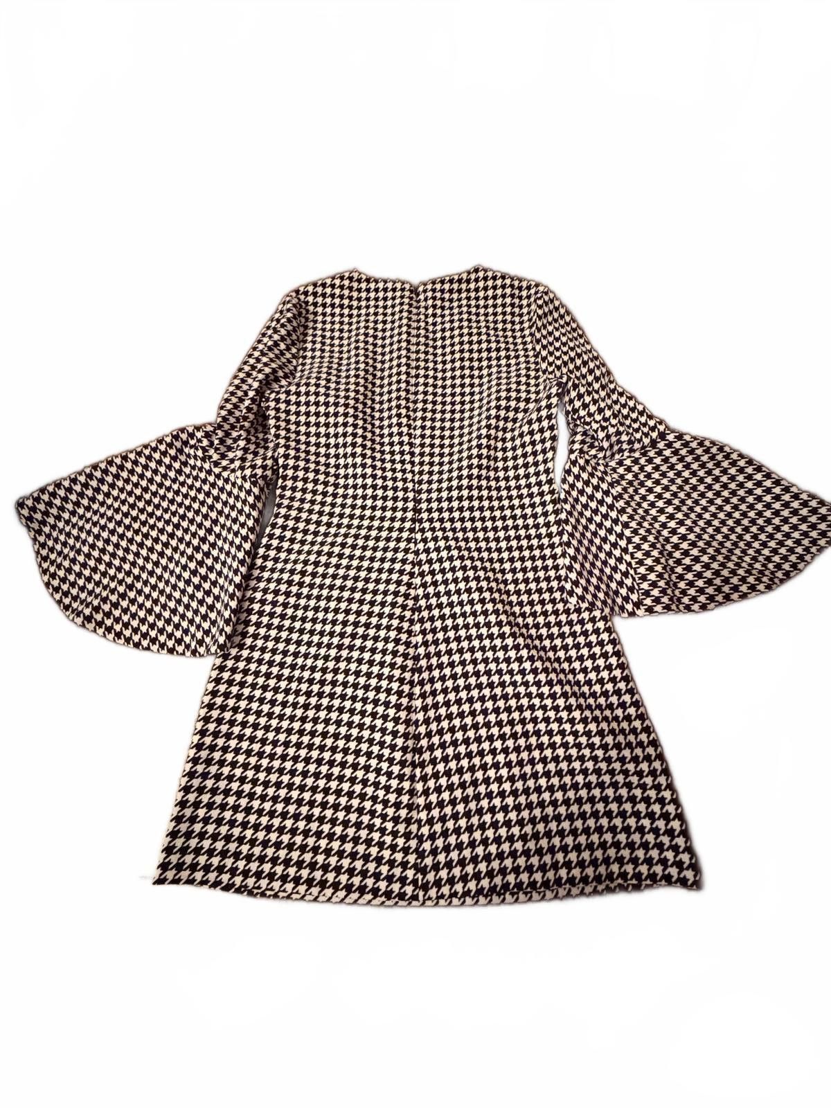 Other Likely Mallory Houndstooth Flare-Sleeve Mini Dress Size M / US 6-8 / IT 42-44 - 6 Thumbnail