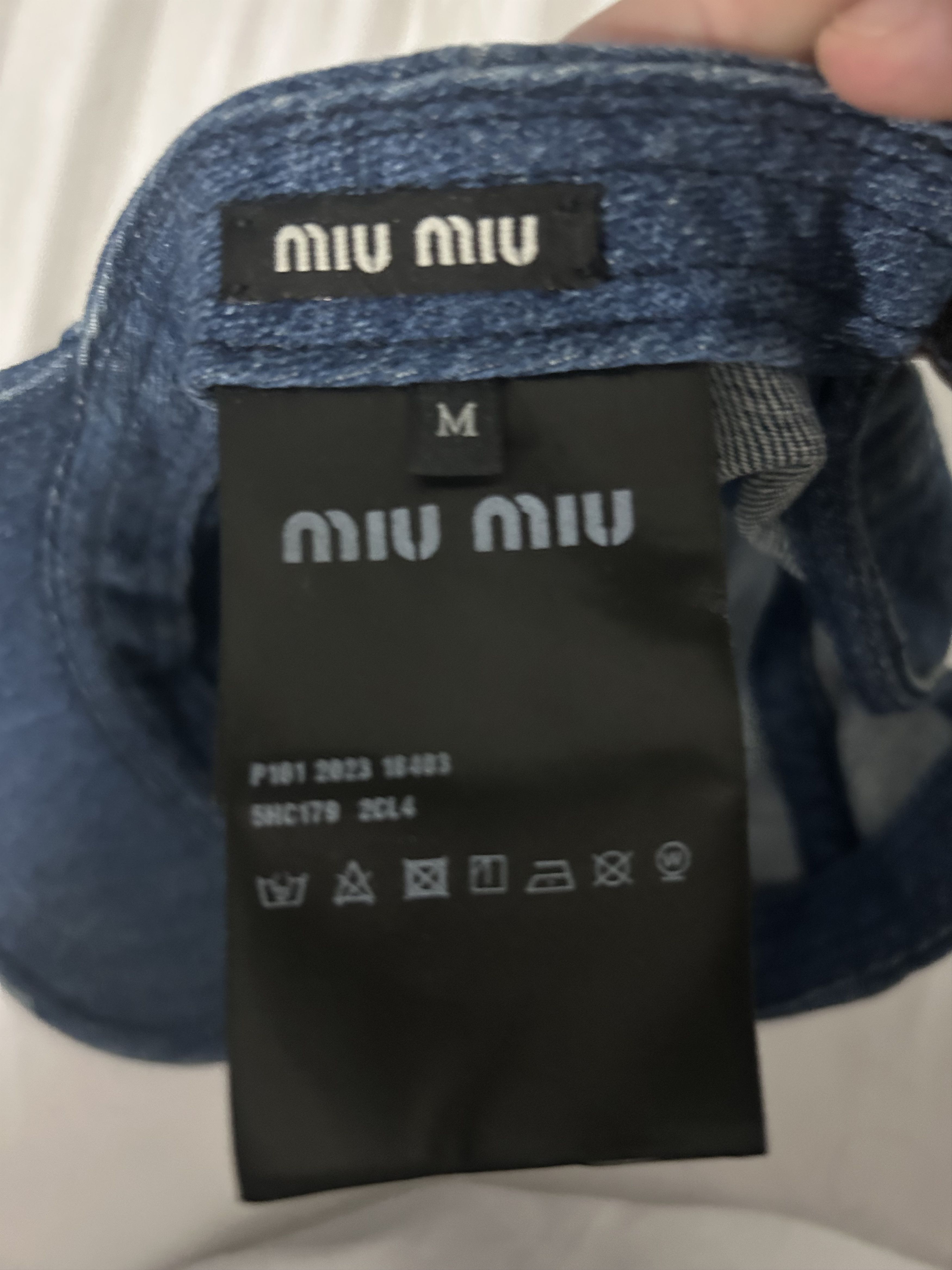 Miu Miu Miu Miu Denim Baseball Cap Size ONE SIZE - 3 Thumbnail