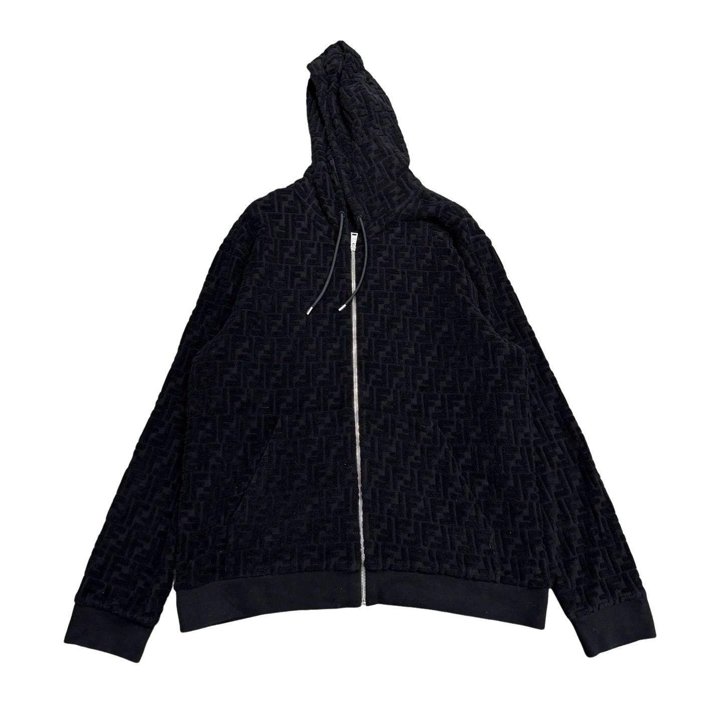 Fendi Fendi FF Logo Zip-Up Hoodie Size XL Size US XL / EU 56 / 4 - 1 Thumbnail