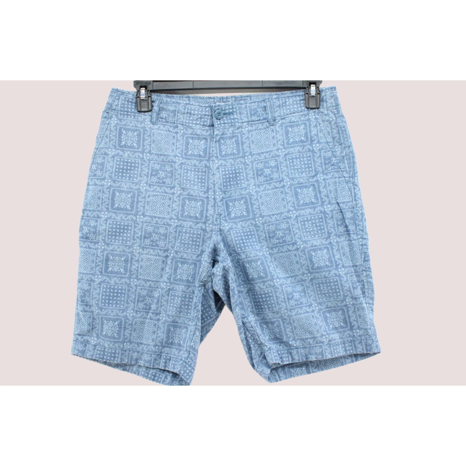 Reyn Spooner Reyn Spooner Mens Bermuda Shorts 34 Blue Geometric Preppy Pocket Beach Vacation Colorful Hawaiian Summer Mens Size US 34 / EU 50 - 1 Thumbnail