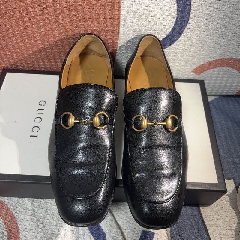 Gucci Gucci Jordaan Leather Horsebit Casual Shoes for Men - Size US 9 / EU 42 - 2 Thumbnail