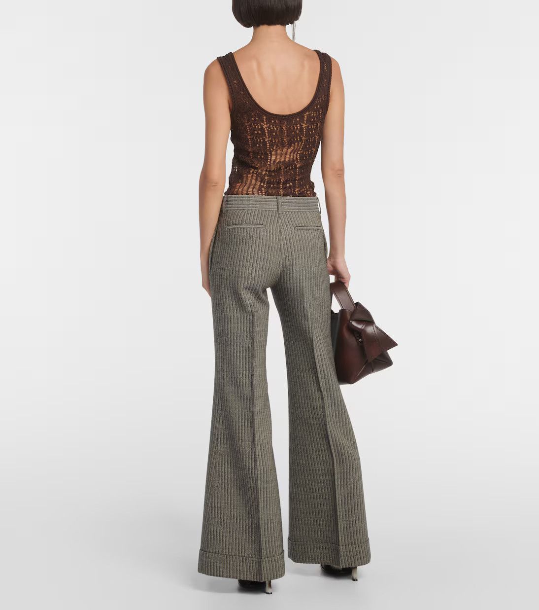 Acne Studios Acne Studios NWT Multicolored Wool-blend Flared Pants EU40 Size 30" / US 8 / IT 44 - 6 Thumbnail