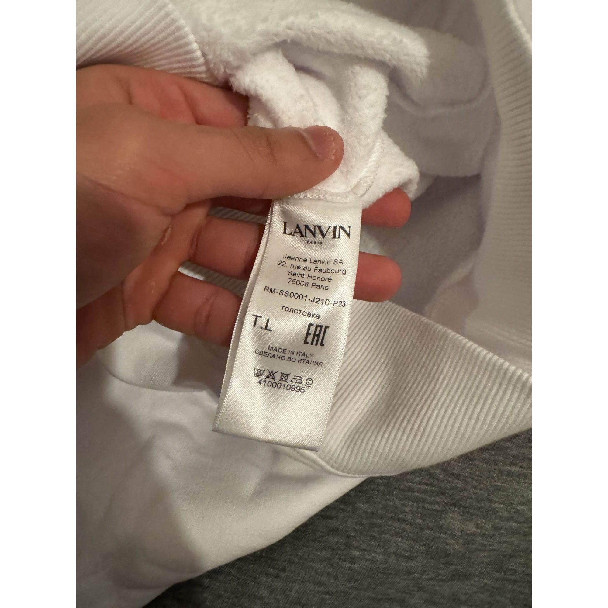 Lanvin Lanvin Paris Logo Sweatshirt Size US L / EU 52-54 / 3 - 6 Thumbnail