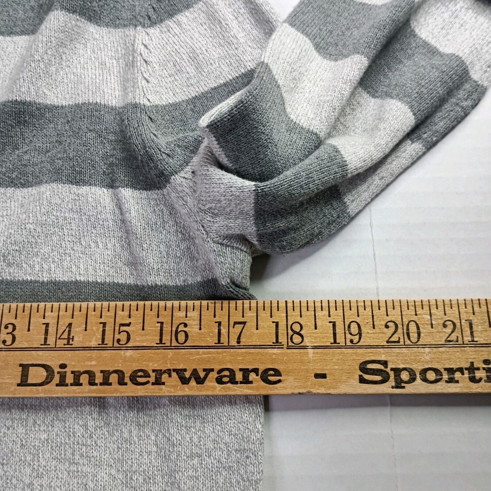 Express Express Pullover Hoodie Sweater Men's S Small Gray Striped Size US S / EU 44-46 / 1 - 5 Thumbnail