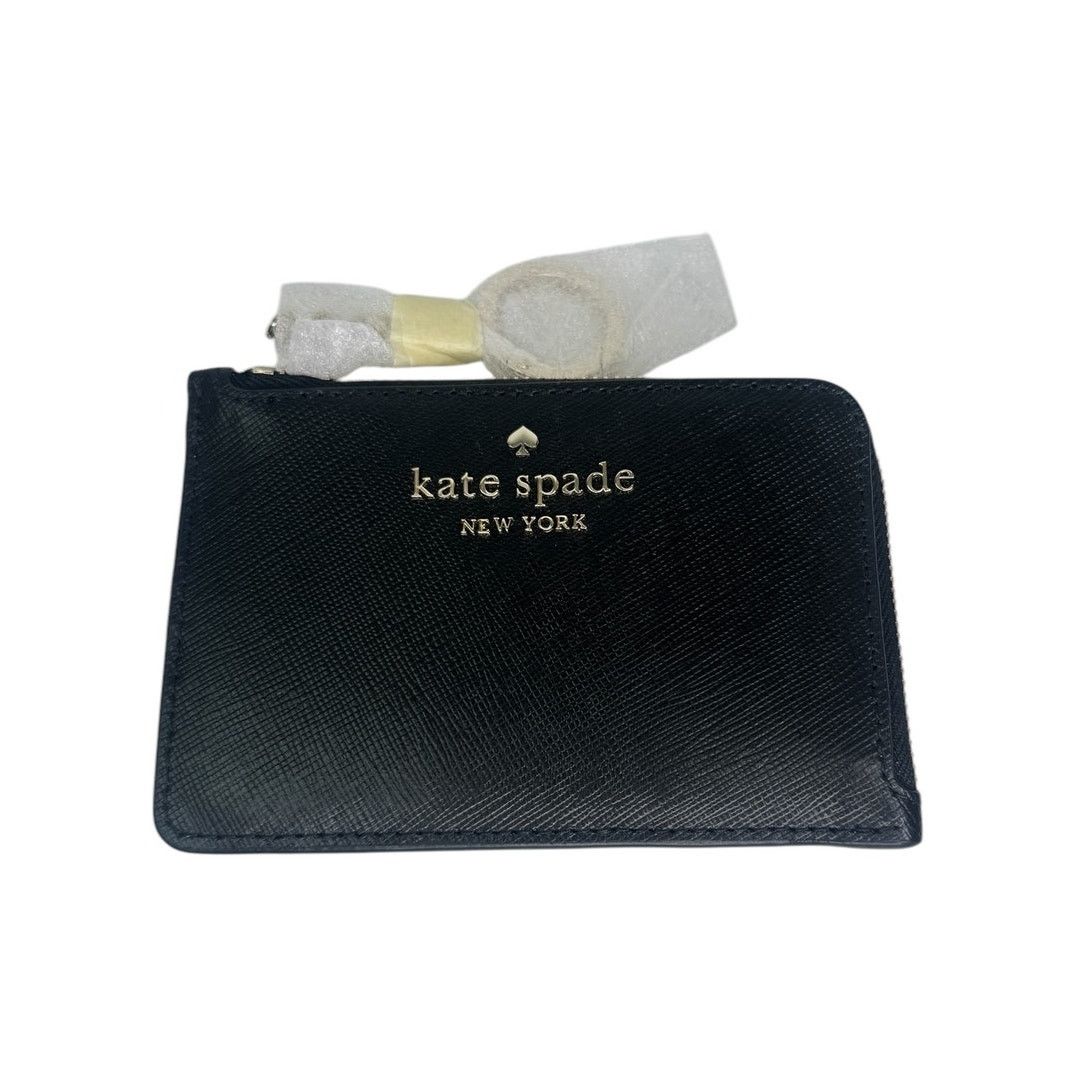 Kate Spade Kate Spade medium l-zip card holder with Key Ring Black Size ONE SIZE - 2 Thumbnail