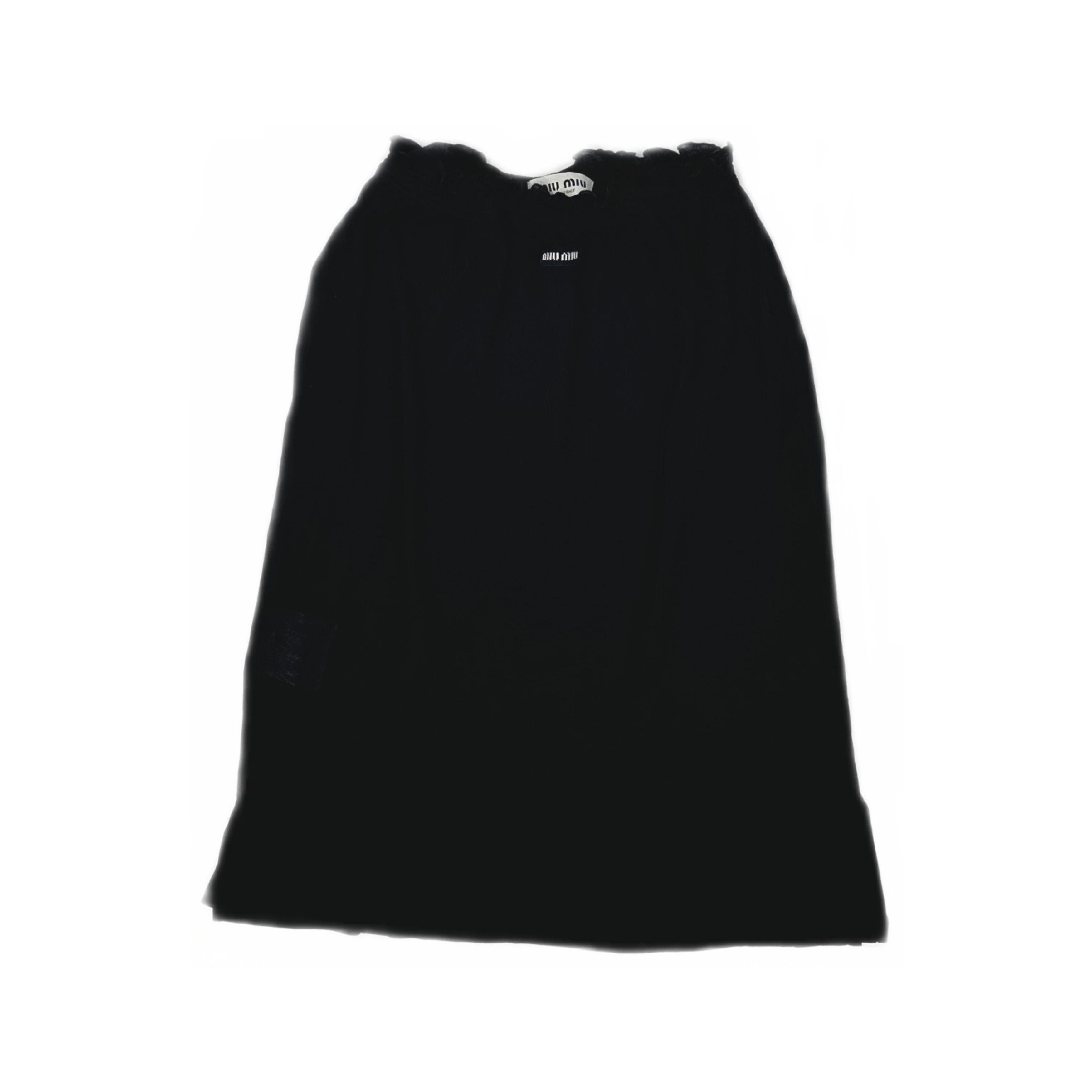 Miu Miu Miu Miu Logo Mini Skirt Size XS Size 26" / US 2 / IT 38 - 1 Thumbnail