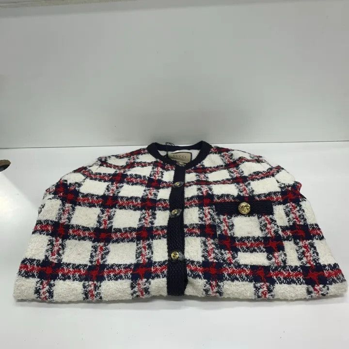 Gucci Gucci Plaid Tweed Button-Up Jacket for Women-2507 Size L / US 10 / IT 46 - 4 Thumbnail