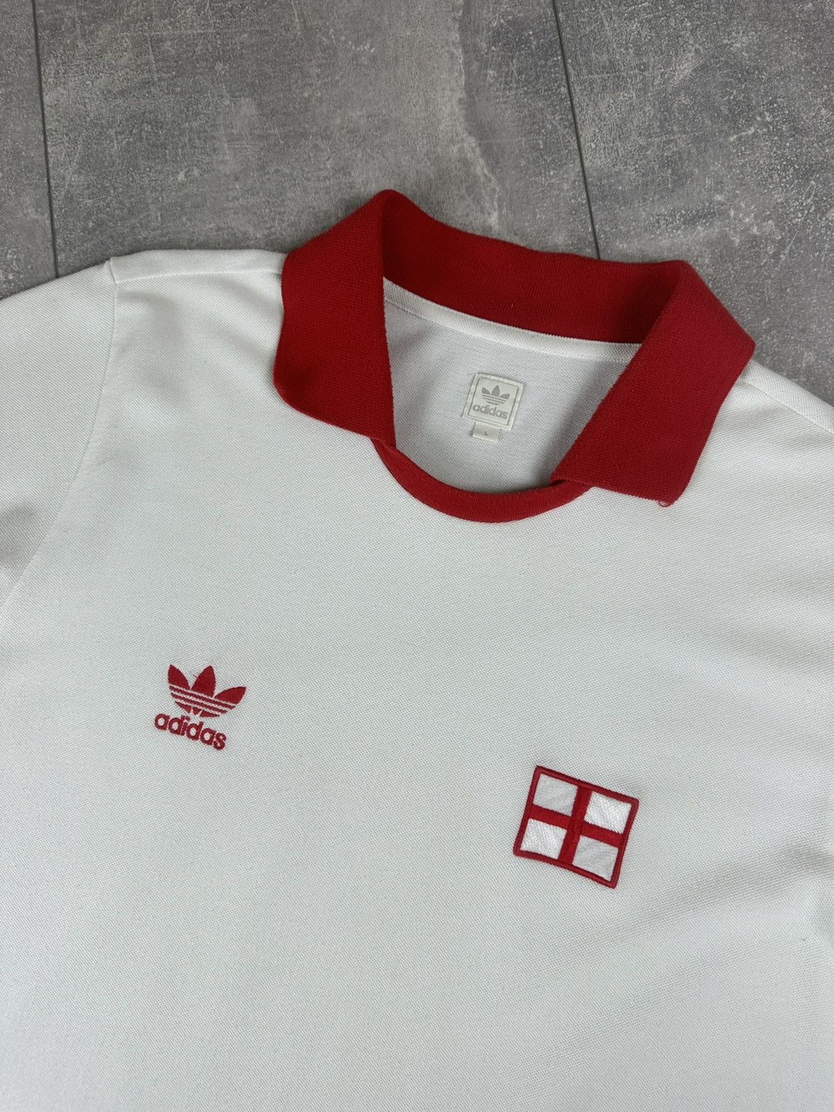 Adidas Adidas England Retro National Team Cotton Soccer Jersey Size US L / EU 52-54 / 3 - 9 Thumbnail