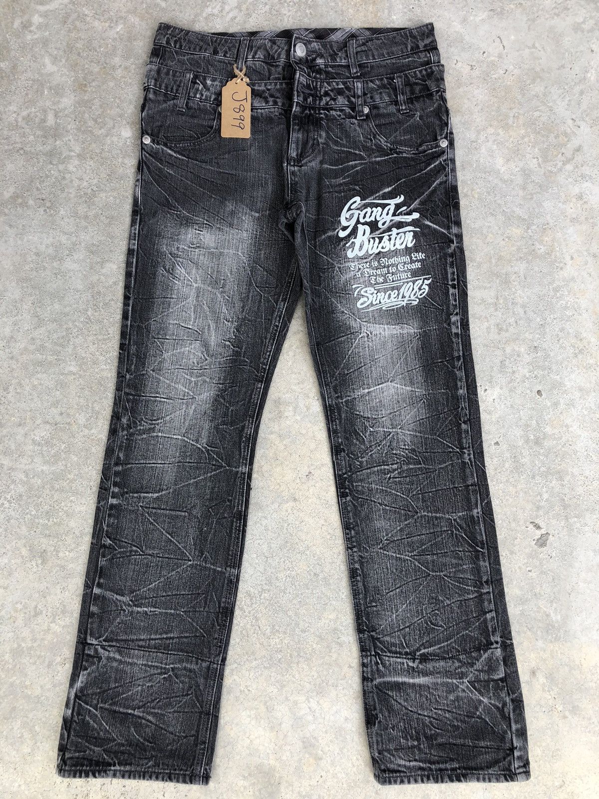 Hysteric Glamour Japanese Double Focus Double Waist Distressed Jeans Size US 33 - 1 Thumbnail