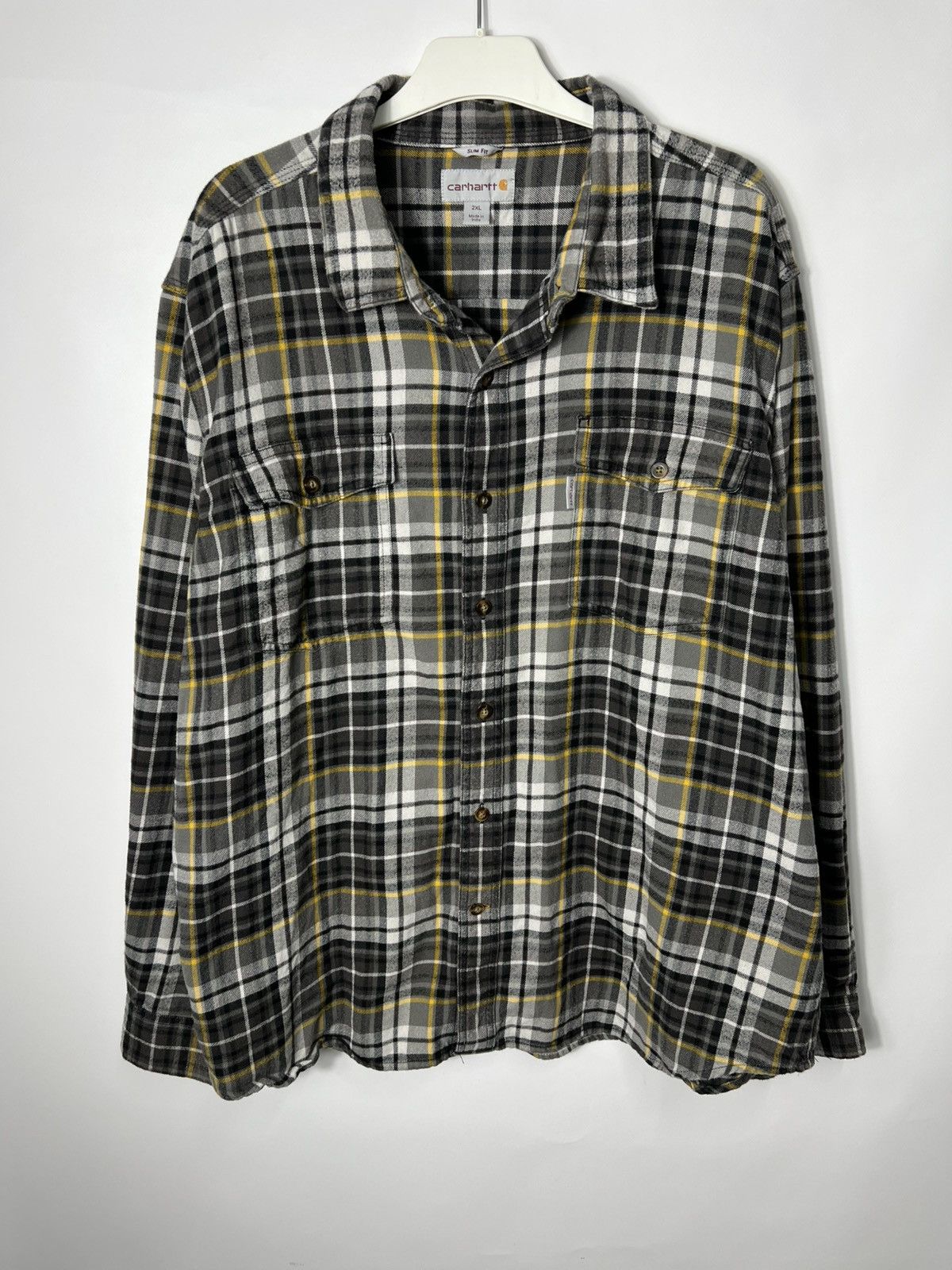 Carhartt Vintage streetwear y2k Carhartt Flannel Checked Shirt Size US XXL / EU 58 / 5 - 1 Thumbnail