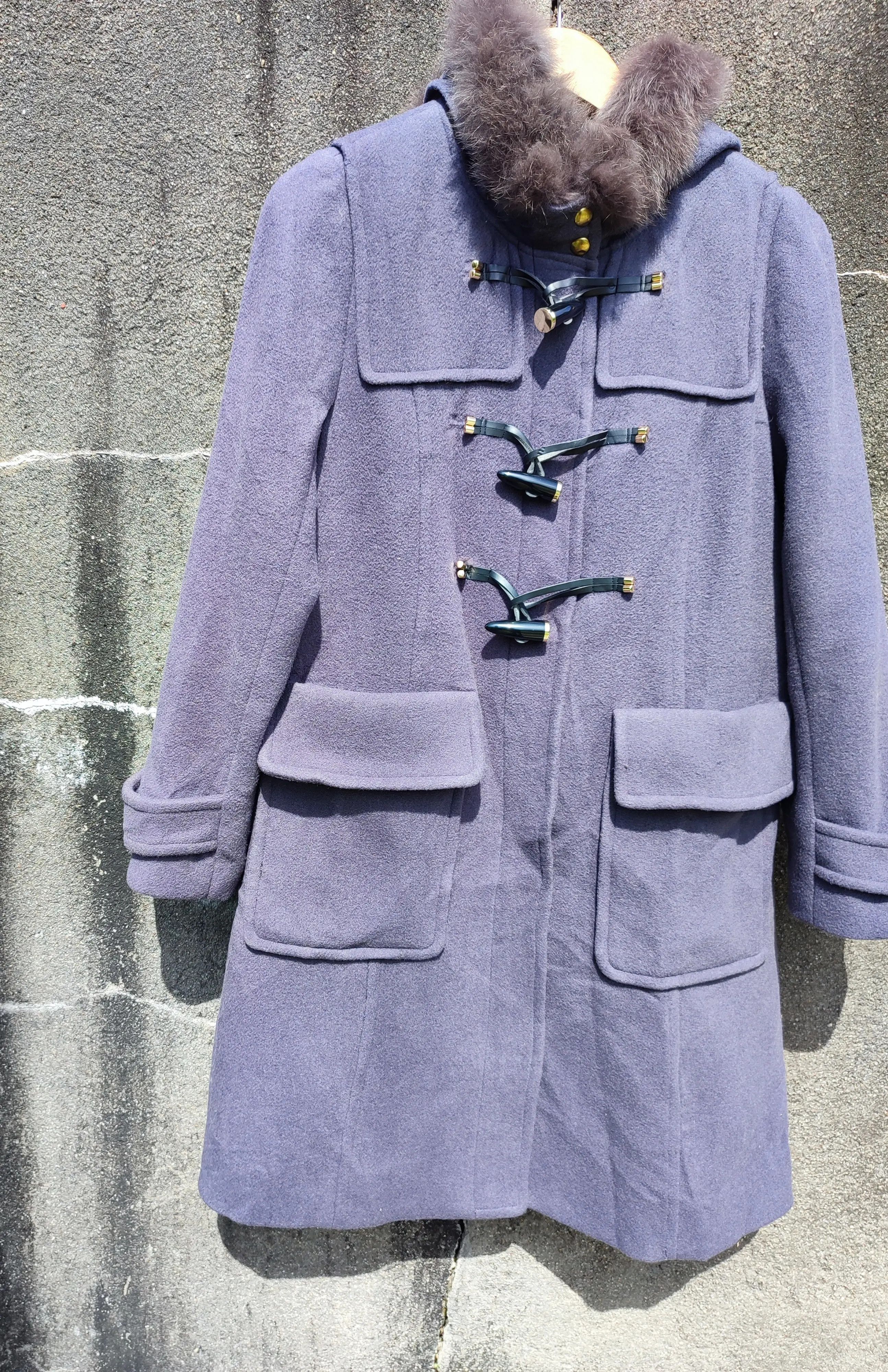 Jil Stuart Jill Stuart Wool Duffle Coat with Faux Fur Trim – Lavender Size M / US 6-8 / IT 42-44 - 3 Thumbnail