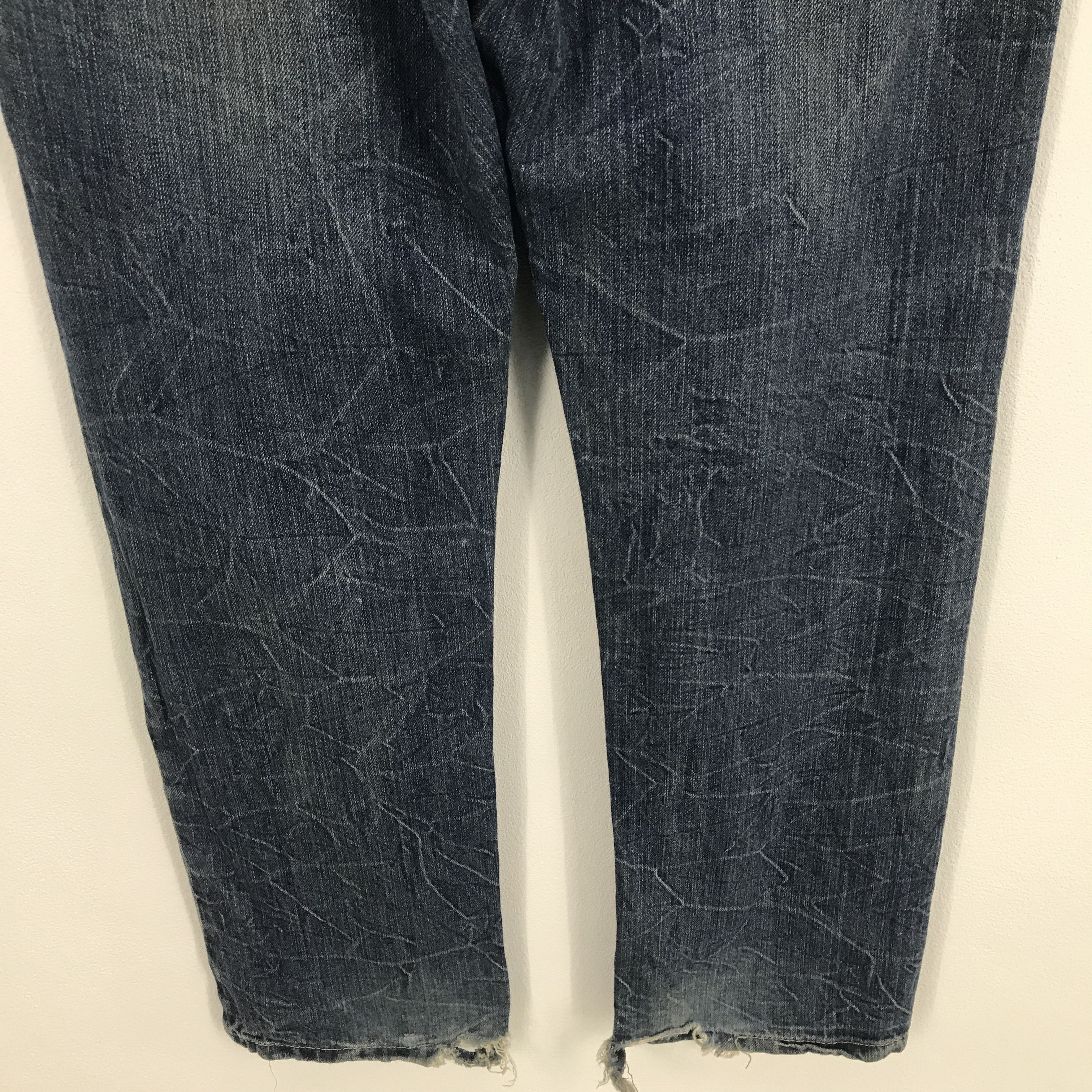 Designer × Japanese Brand Rare Double waist japanese brand distressed denim Size US 32 / EU 48 - 6 Thumbnail