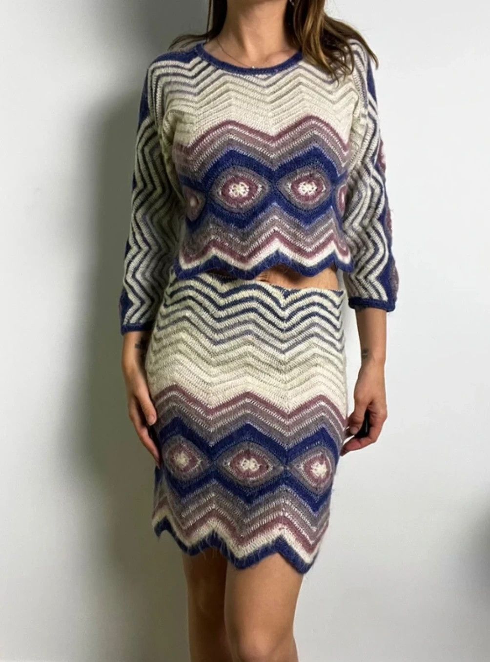 Vintage Vintage wool set skirt and top Size M / US 6-8 / IT 42-44 - 3 Thumbnail