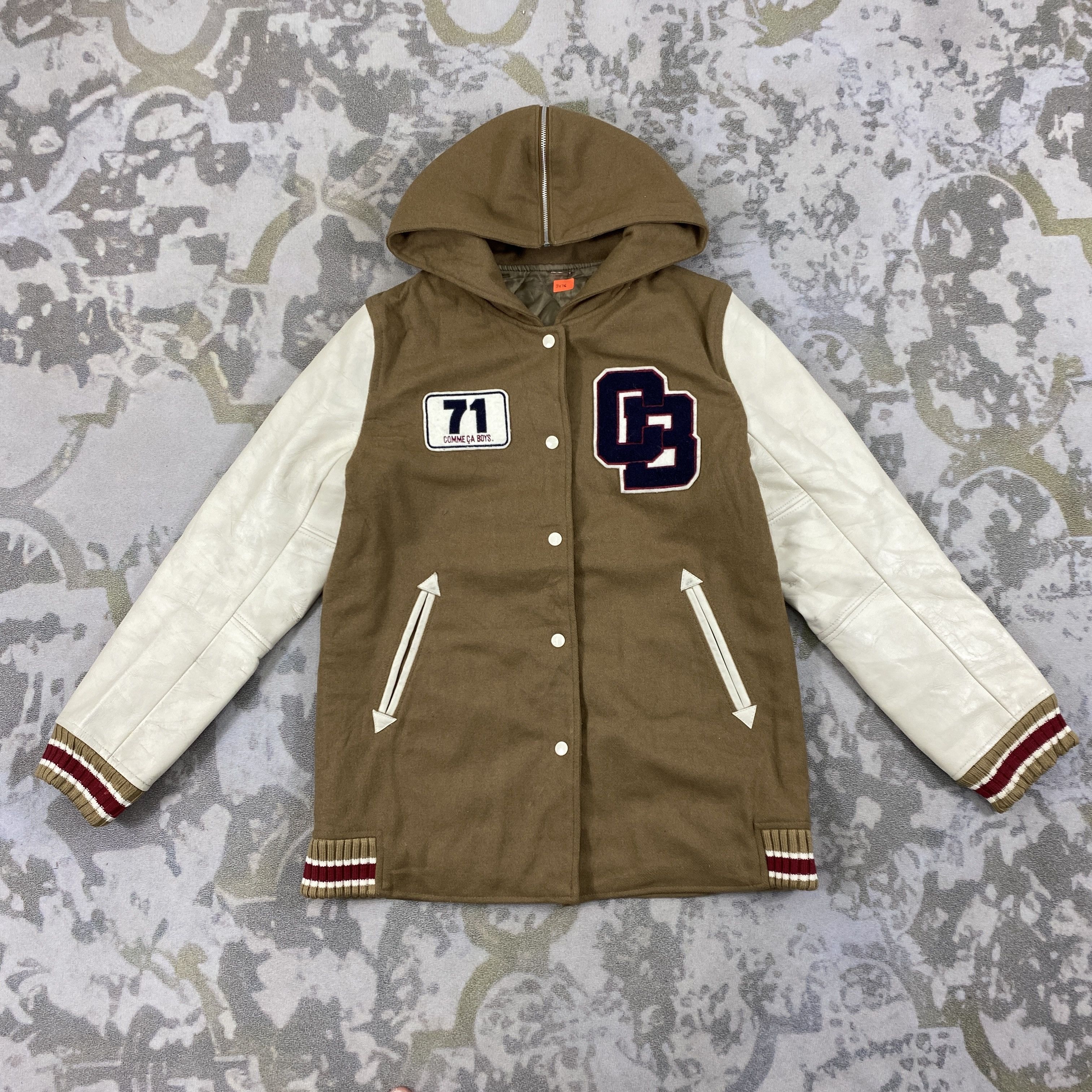 image of Vintage Comme Ca Boys Varsity Hoodie Jacket- J476, Men's (Size XS)