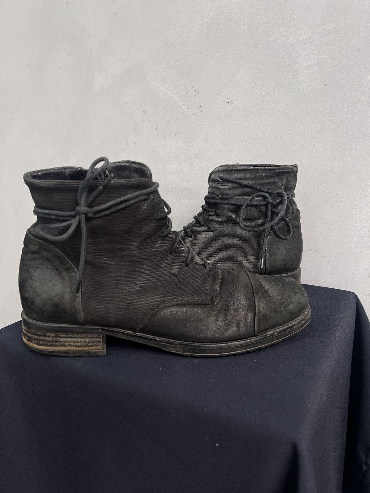 MoMA Dirk Bikkembergs style leather ankle moto boots hype 90s Size US 8 / EU 41 - 8 Thumbnail