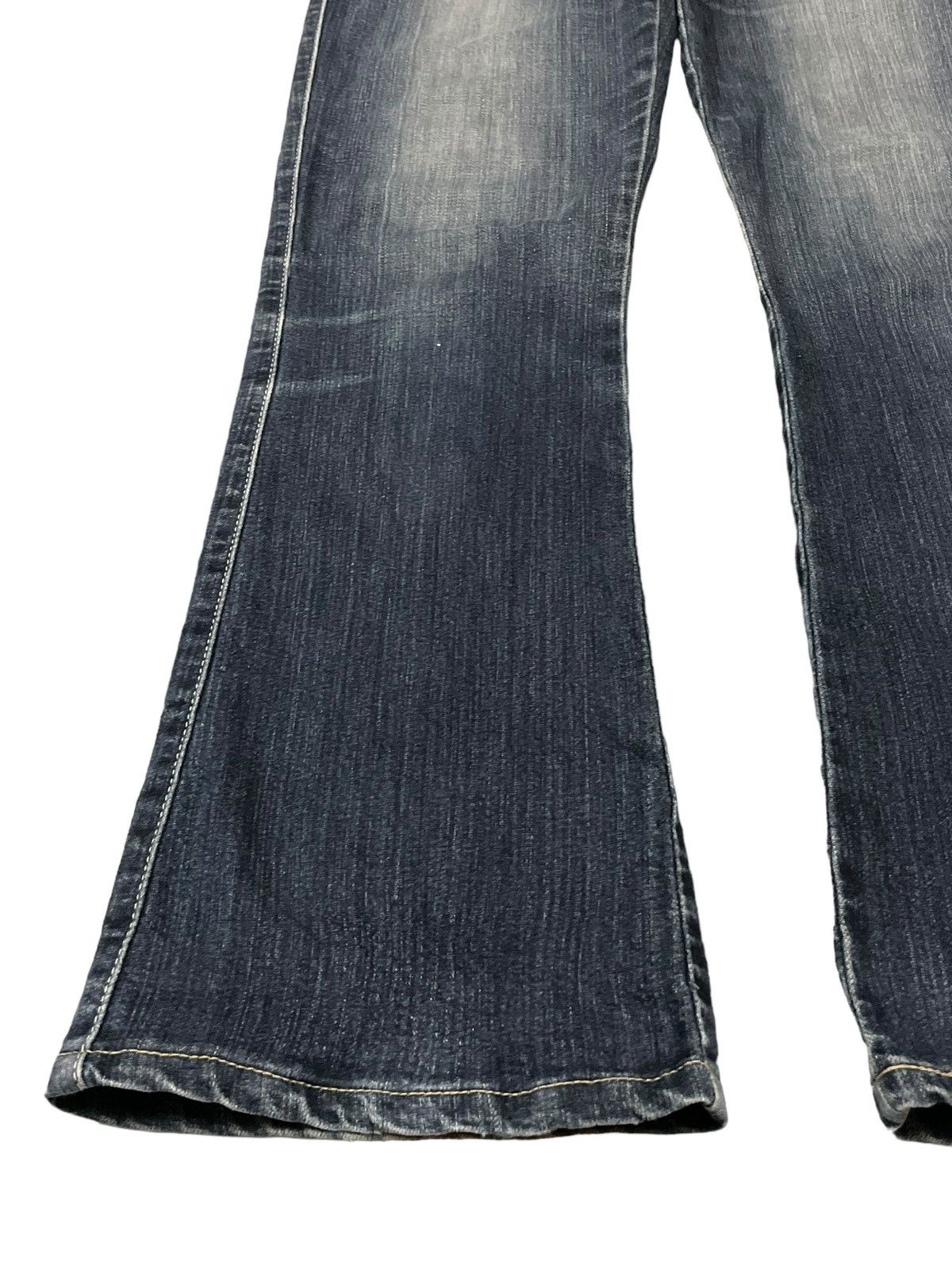 Mizra Jeans Kyoto Vintage Japanese Brand Wide Leg Style Fade Wash Flared Jeans Size 31" - 3 Thumbnail