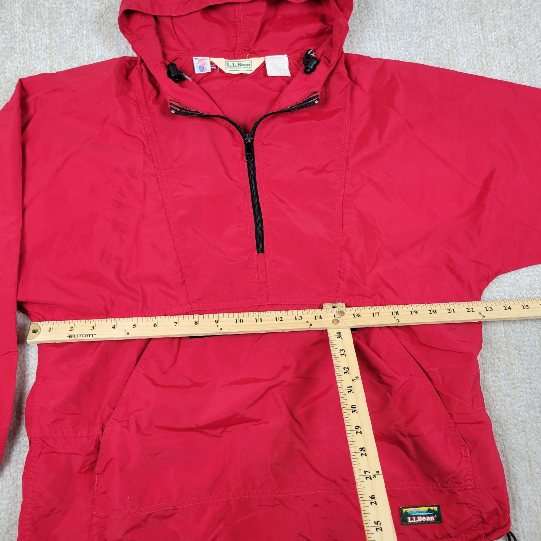 Vintage VINTAGE L.L. Bean Anorak Jacket Mens L Red Hooded Windbreaker Coat Lightweight USA Size US L / EU 52-54 / 3 - 4 Thumbnail