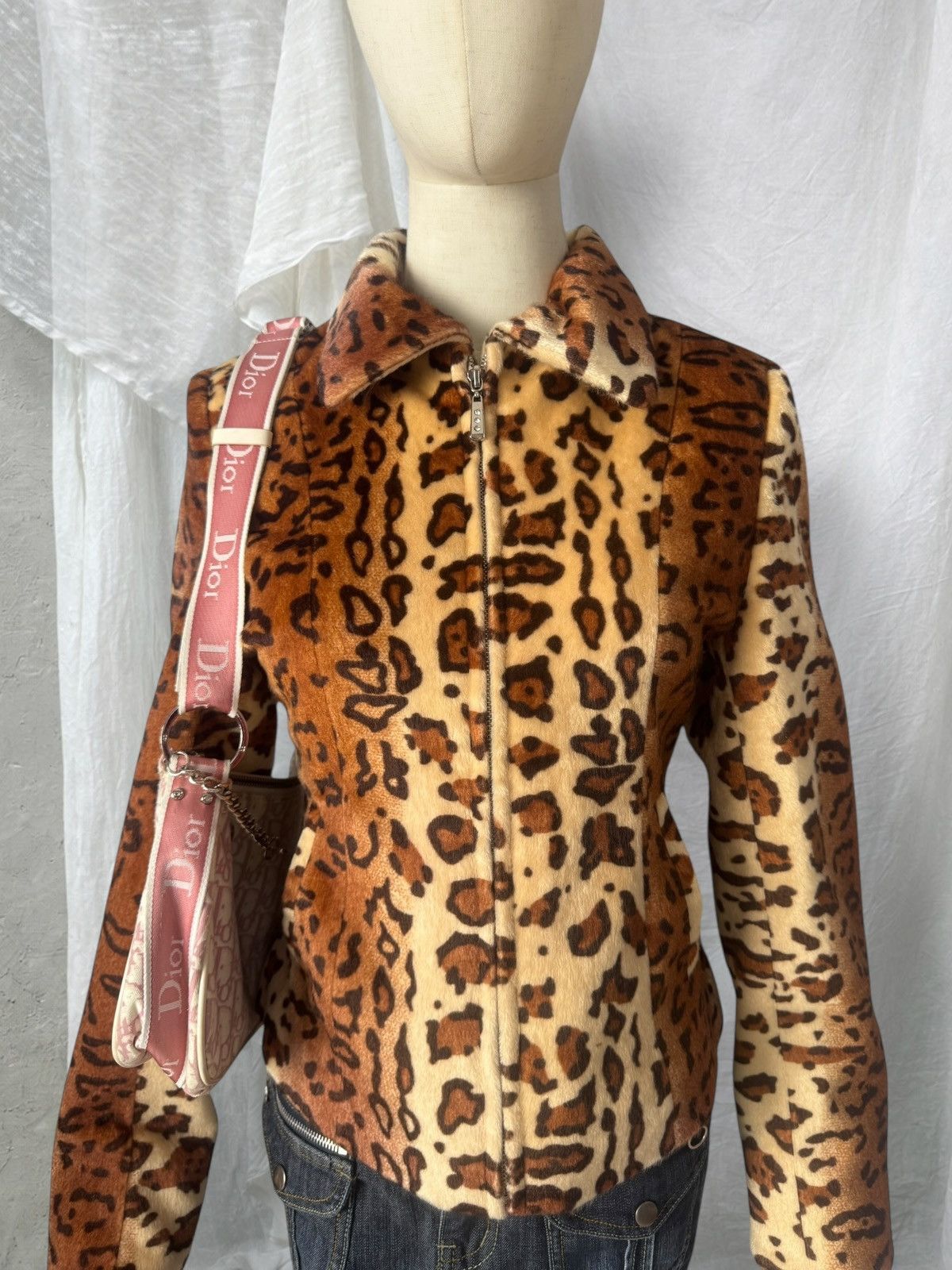 Hysteric Glamour 2000’s Aesthetic Vintage Y2K Leopard Faux Fur Jacket Size M / US 6-8 / IT 42-44 - 3 Thumbnail