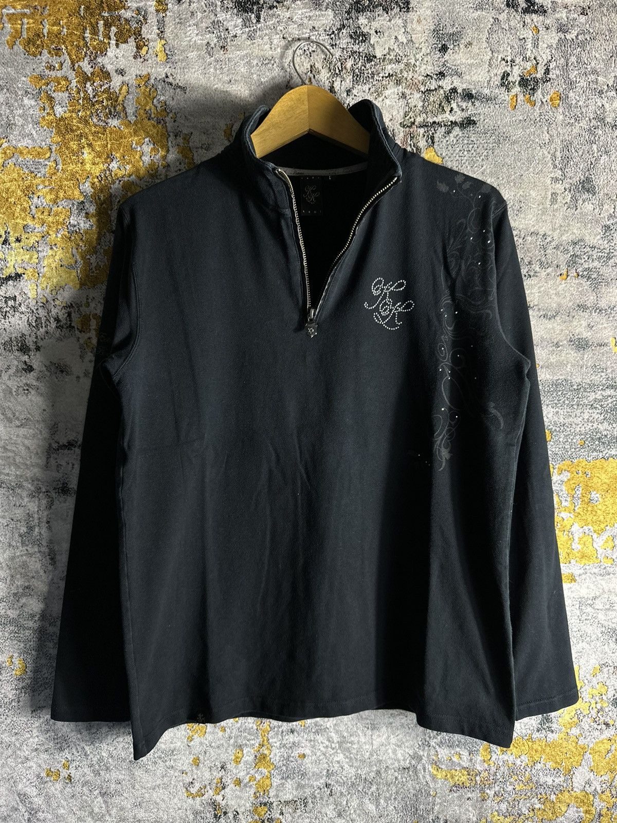 Beauty Beast VTG BROOKLYN KARL KANI 1989 HALF ZIP STUDDED TRIBAL SHIRT Size US M / EU 48-50 / 2 - 3 Thumbnail