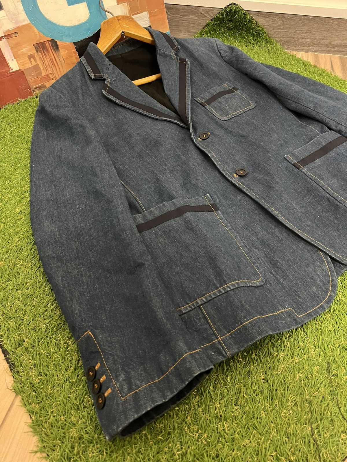 Alexander McQueen Sample Alexander McQueen Denim Jacket Blazer Y2k Luxury Size US L / EU 52-54 / 3 - 5 Thumbnail
