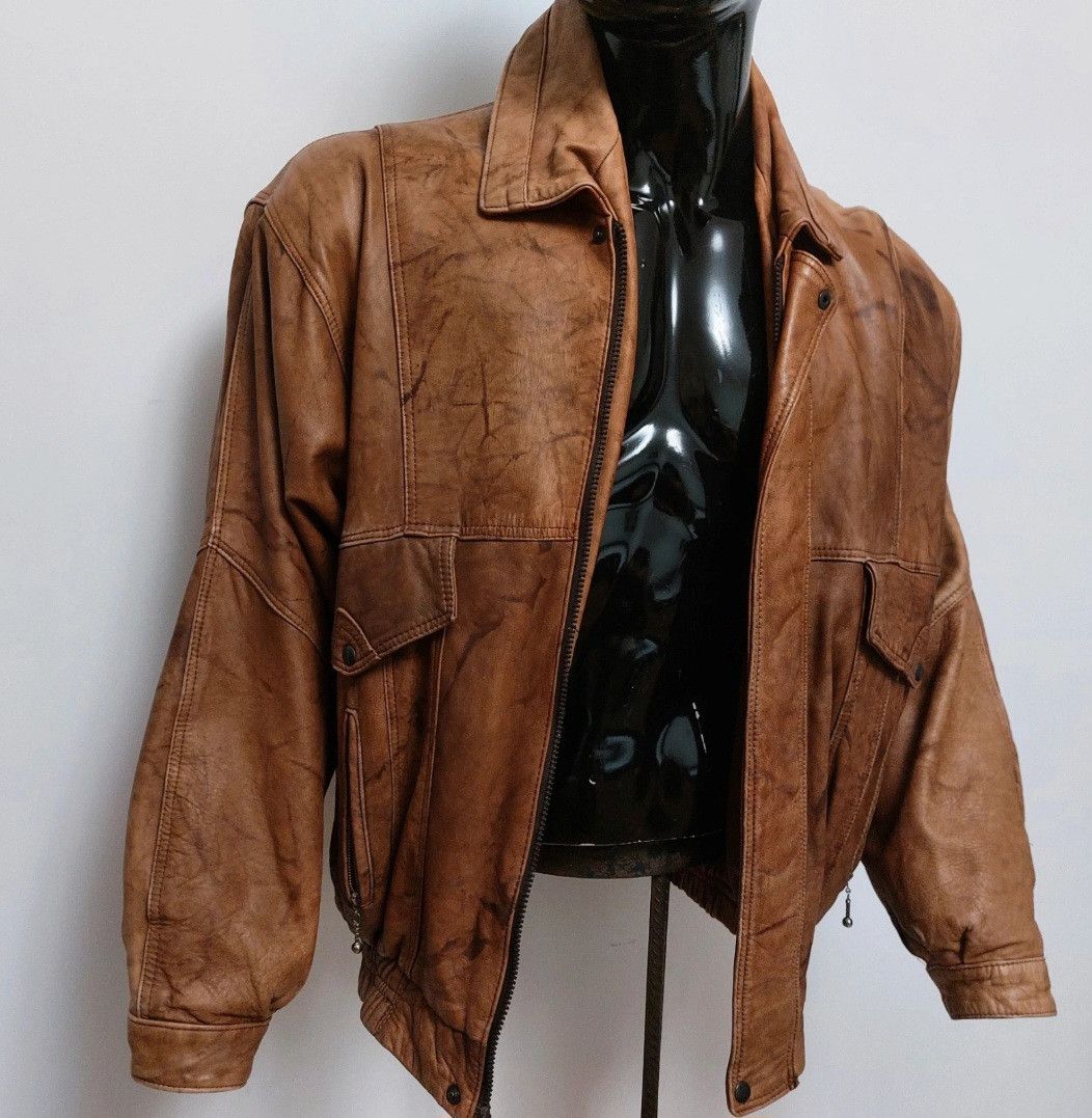 Other Vintage HC Houidi leather bomber jacket Size US XL / EU 56 / 4 - 1 Thumbnail