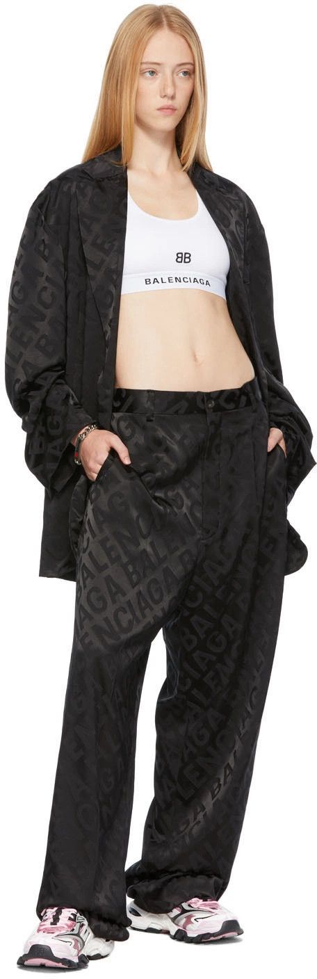 Balenciaga o1in1g1024 Large Allover Logo Fluid Jacket in Black Size XS / US 0-2 / IT 36-38 - 5 Thumbnail