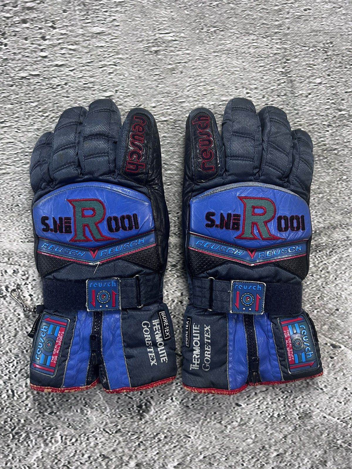 Goretex × Japanese Brand × Vintage Vintage Reusch Leather Skiing Gloves Goretex thermolite Size ONE SIZE - 1 Thumbnail