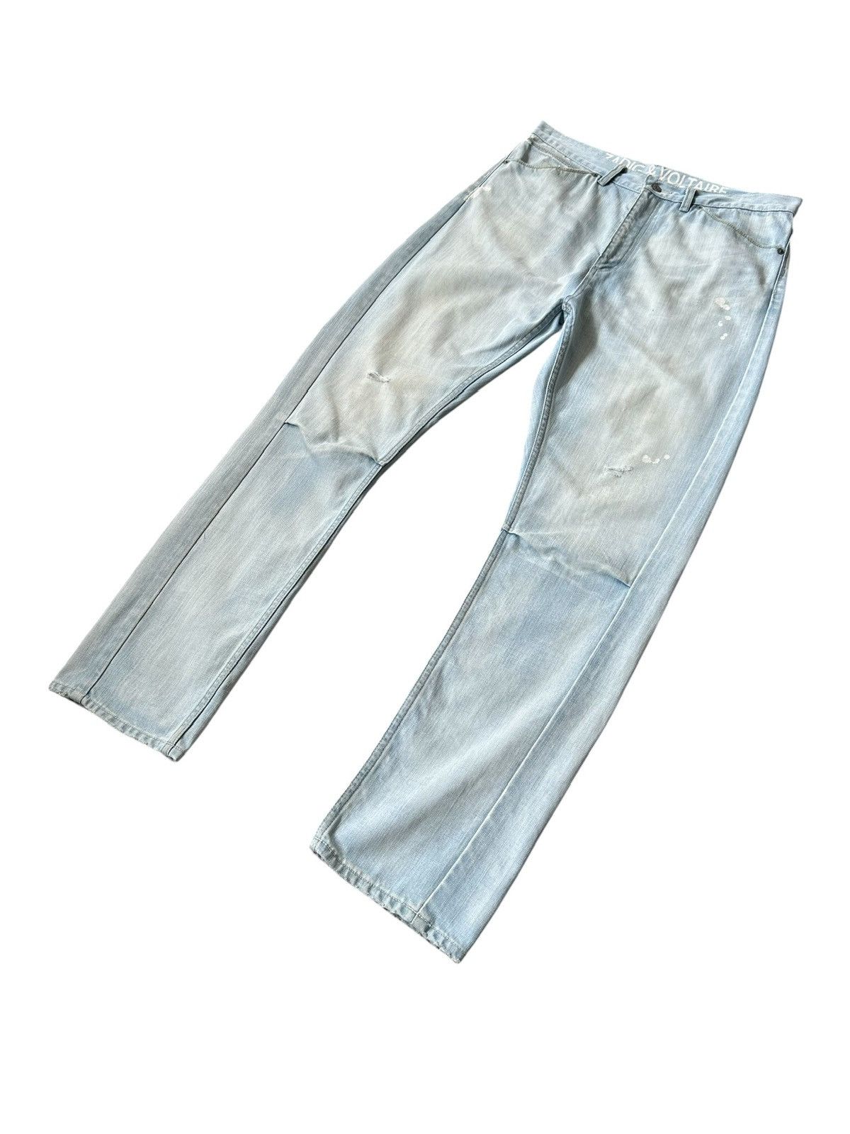 Zadig & Voltaire 00's Zadig & voltaire washed blue denim jeans Size US 35 - 3 Thumbnail