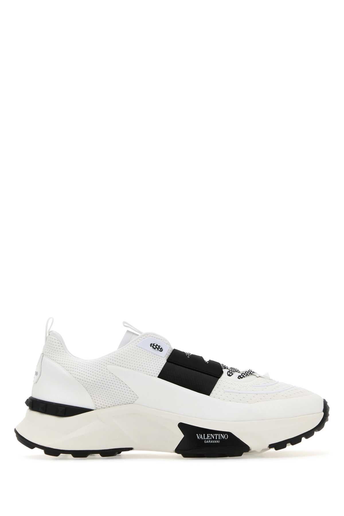 image of Valentino Garavani Two-Tone Fabric And Mesh True Act Sneakers, Men's (Size 9)