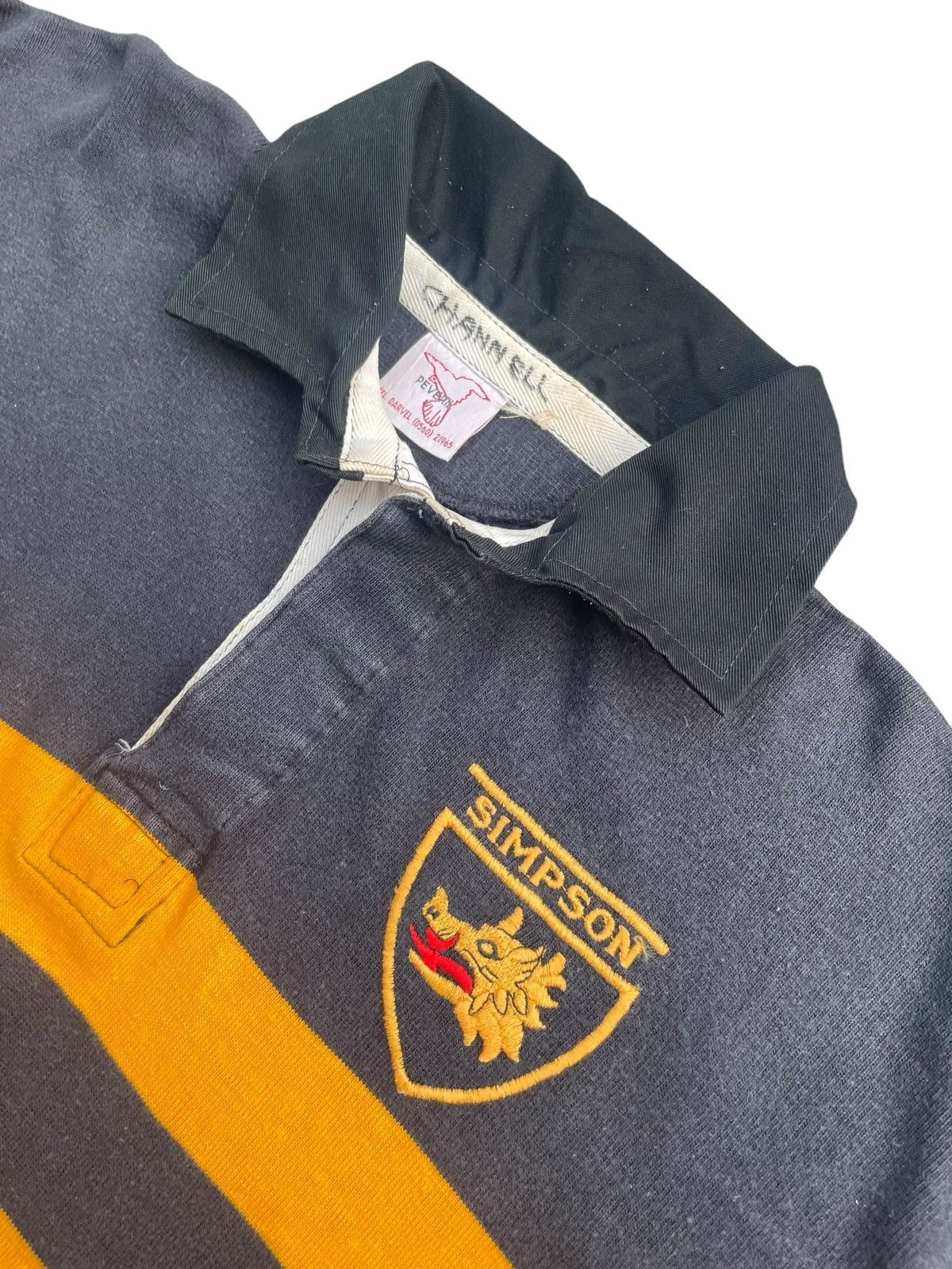 Canterbury of New Zealand × Vintage Vintage Simpson Rugby Polo Tshirt Size US L / EU 52-54 / 3 - 4 Thumbnail