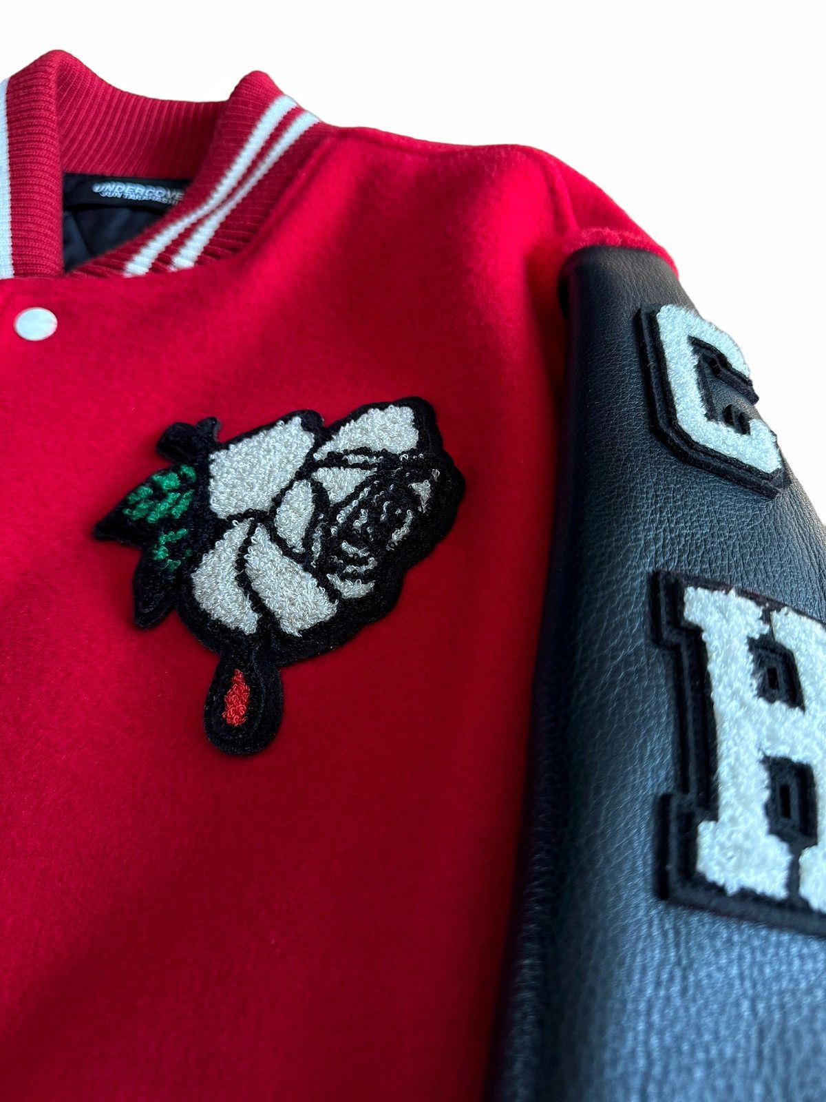 Undercover x K. Tolnoe “Wolf Pet” Rose Varsity Jacket Size US XL / EU 56 / 4 - 6 Thumbnail